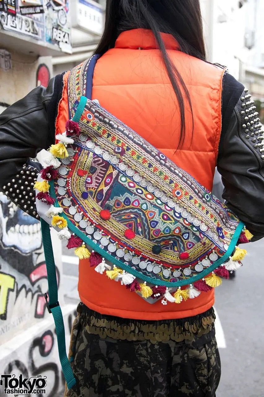 Undercover Ss09 X Zozovilla Ethnic Messenger Bag, Men's