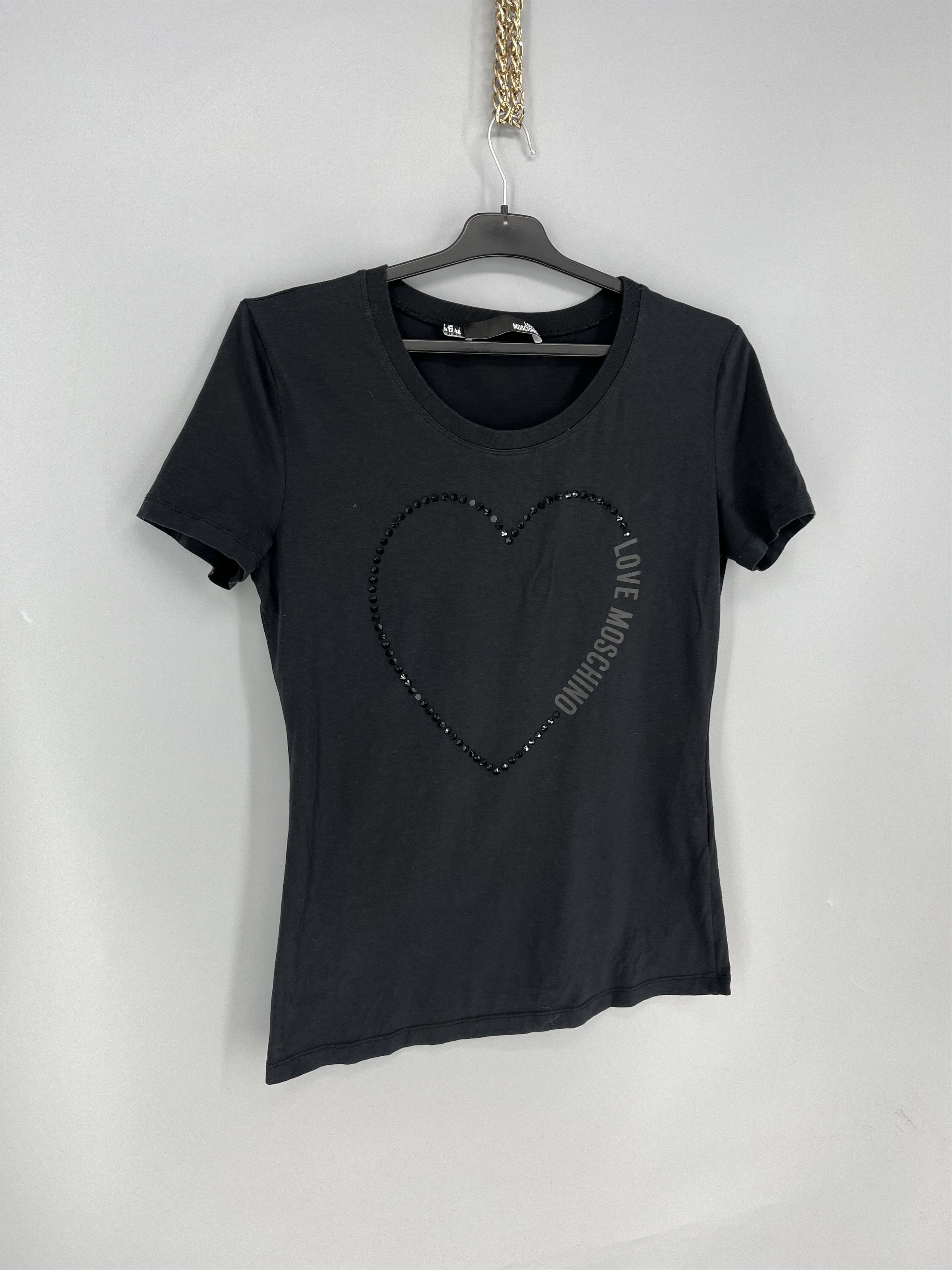 Moschino Vintage T-shirt Moschino Love Black size L Size L / US 10 / IT 46 - 2 Thumbnail