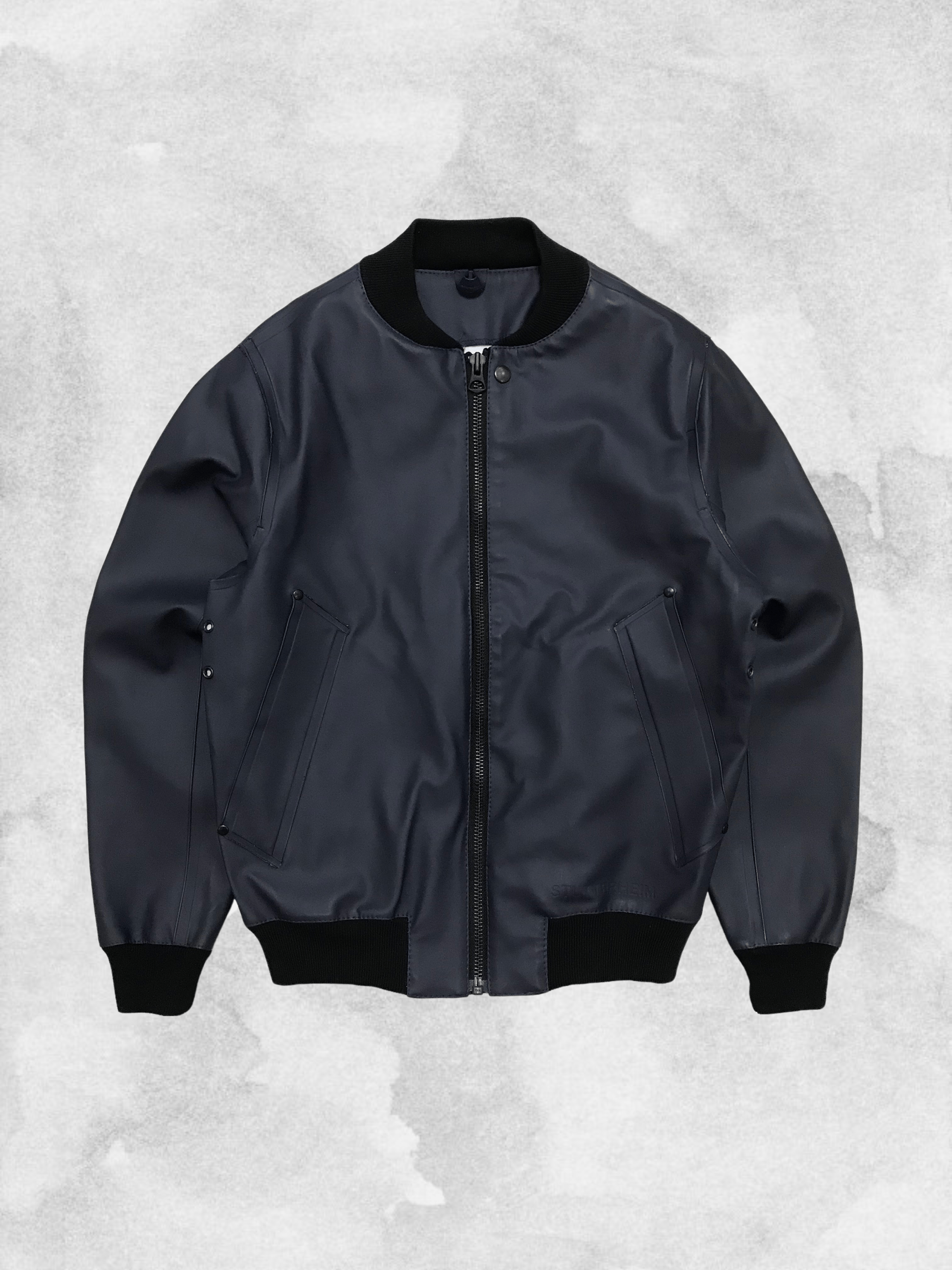 Stutterheim STUTTERHEIM Vastertorp Bomber Jacket Rain Coat Navy Men's Size US XXS / EU 40 - 1 Thumbnail