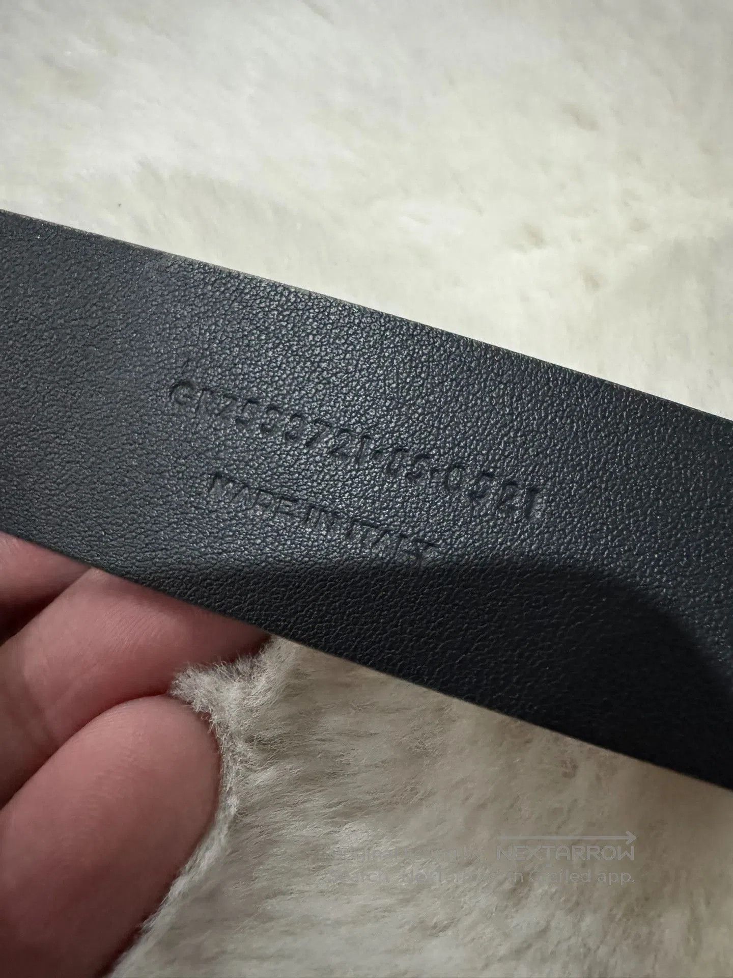 Saint Laurent Paris Saint Laurent Gold Buckle Carved Logo Belt. Size ONE SIZE - 6 Thumbnail