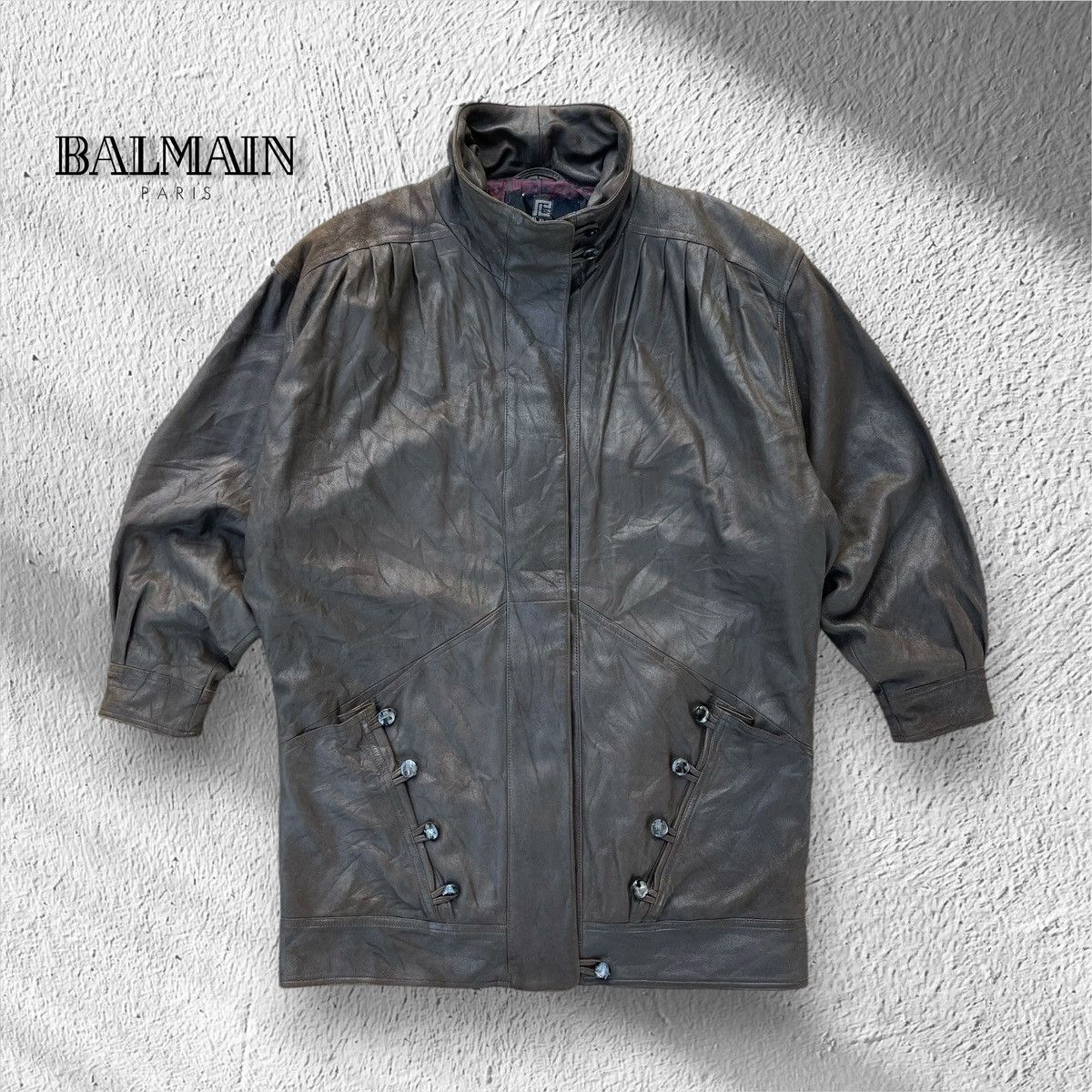 Balmain × Pierre Balmain 🔥VINTAGE PIERRE BALMAIN PARIS GENUINE LEATHER WOMEN'S JACKET Size M / US 6-8 / IT 42-44 - 1 Thumbnail