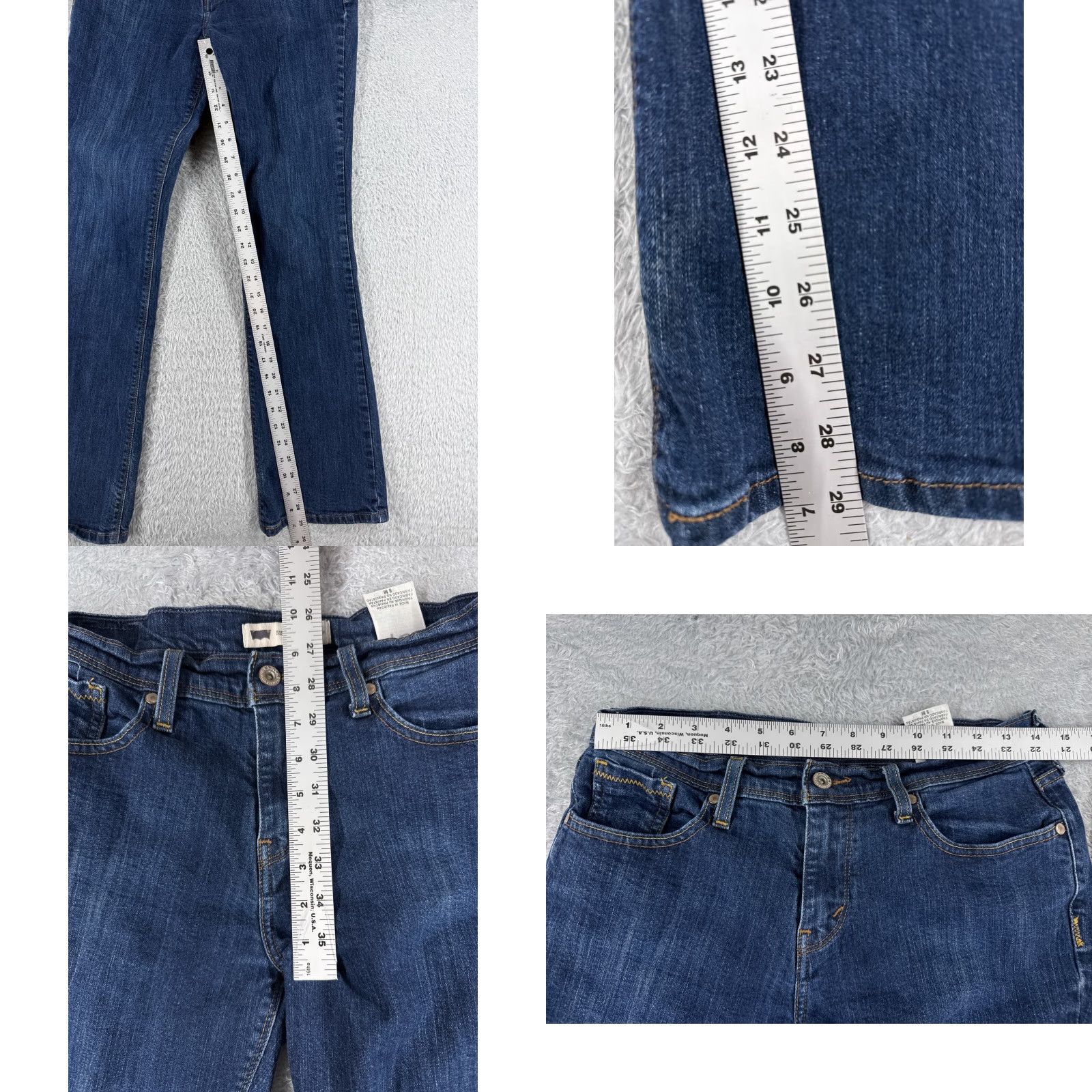 Levi's Levis Jeans Womens 8 Blue Denim Bootcut 515 Cotton Wash Mid Rise 30x30 Pants Size 30" / US 8 / IT 44 - 8 Thumbnail