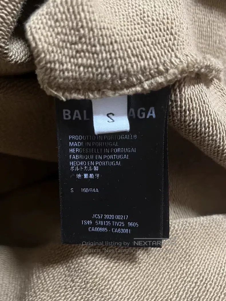 Balenciaga Balenciaga Khaki crown wheat logo hooded sweatshirt Size US S / EU 44-46 / 1 - 4 Thumbnail