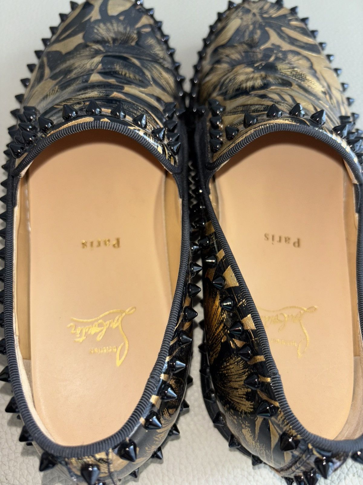 Christian Louboutin CHRISTIAN LOUBOUTIN PATENT PIK BOAT MEN'S LOAFERS Size US 9 / EU 42 - 4 Thumbnail