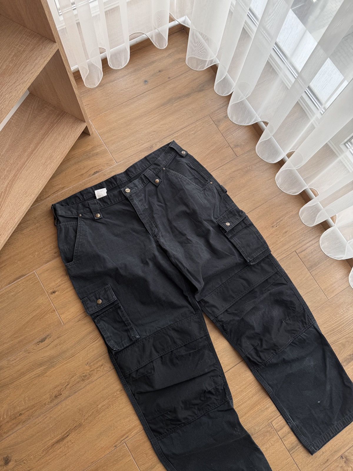 Carhartt × Carhartt Wip × Vintage Vintage Carhartt WIP Workwear Black Streetwear Pants Size US 40 / EU 56 - 5 Thumbnail