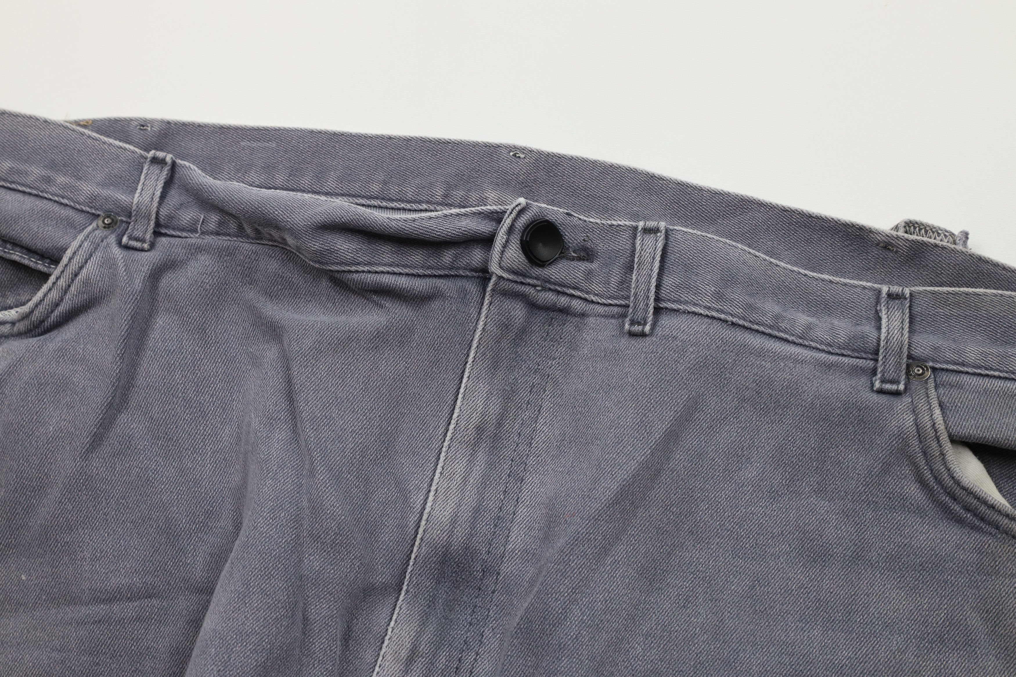 Vintage Vintage 90s Lee Wide Leg Flared Denim Jeans Gray USA Size US 44 / EU 60 - 5 Thumbnail