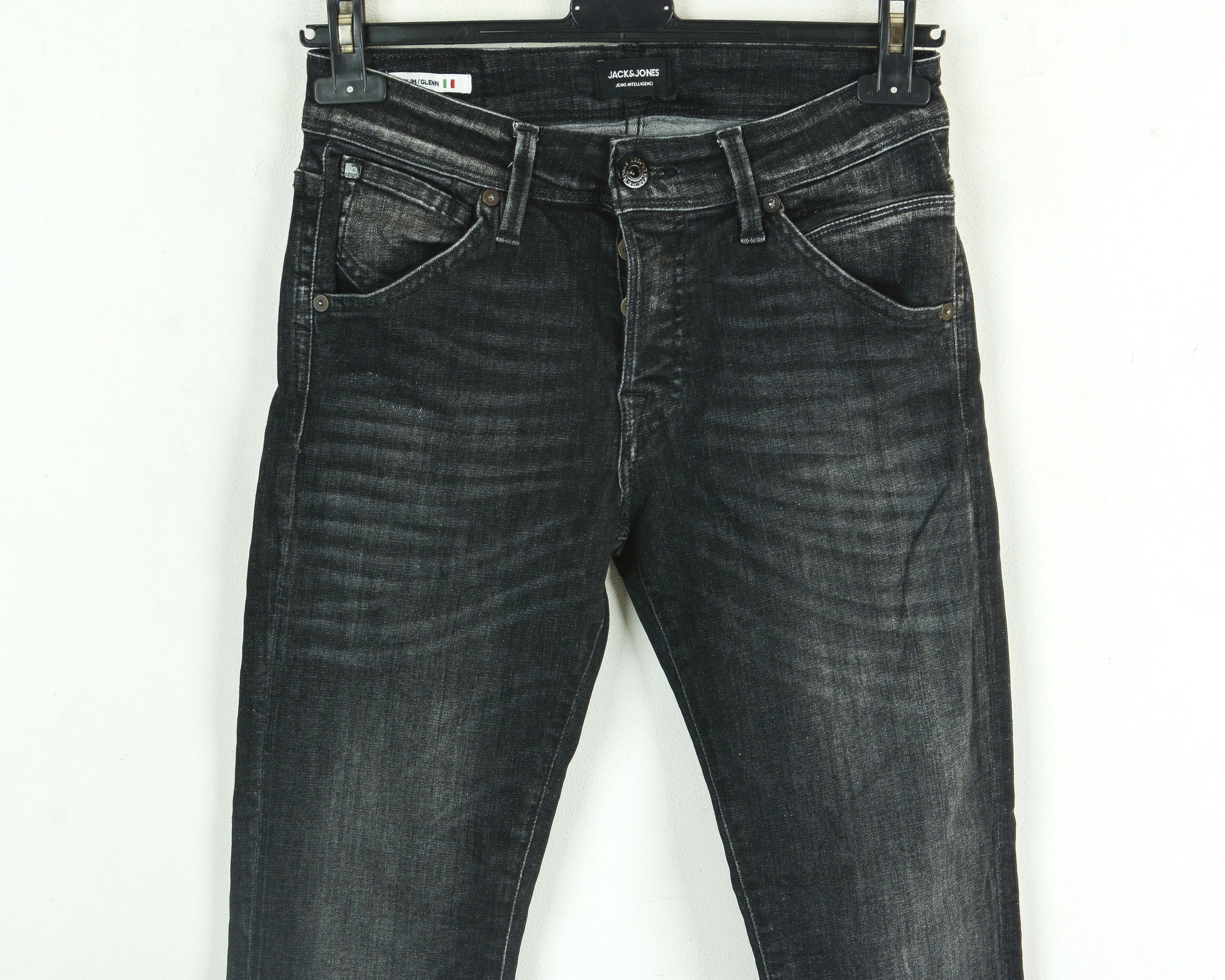 Jack & Jones Glenn Men W27 L30 Slim Tapered Jeans Pants Trousers Stretchy Size US 27 - 2 Thumbnail