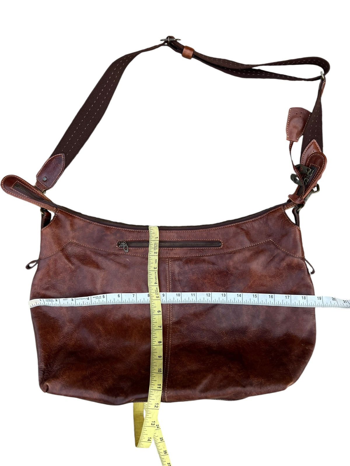 Leather Vintage Aniary Japan Distress Patina Leather 2 Way Bag Size ONE SIZE - 25 Thumbnail