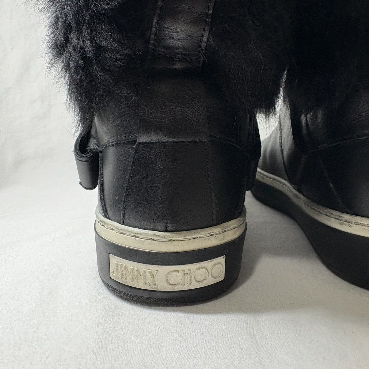 Jimmy Choo AUTHENTIC Jimmy Choo Black Fur Sneaker Boots Size US 10 / IT 40 - 8 Thumbnail