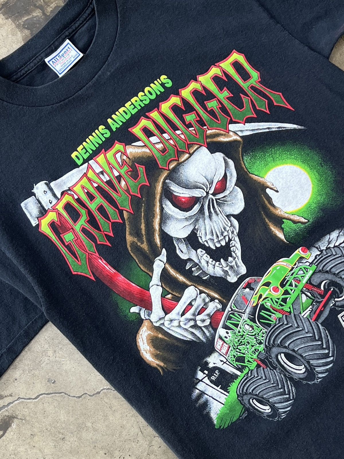 Vintage Vintage Grave Digger Grim Reaper Monster Jam Tee Medium Size US M / EU 48-50 / 2 - 1 Thumbnail