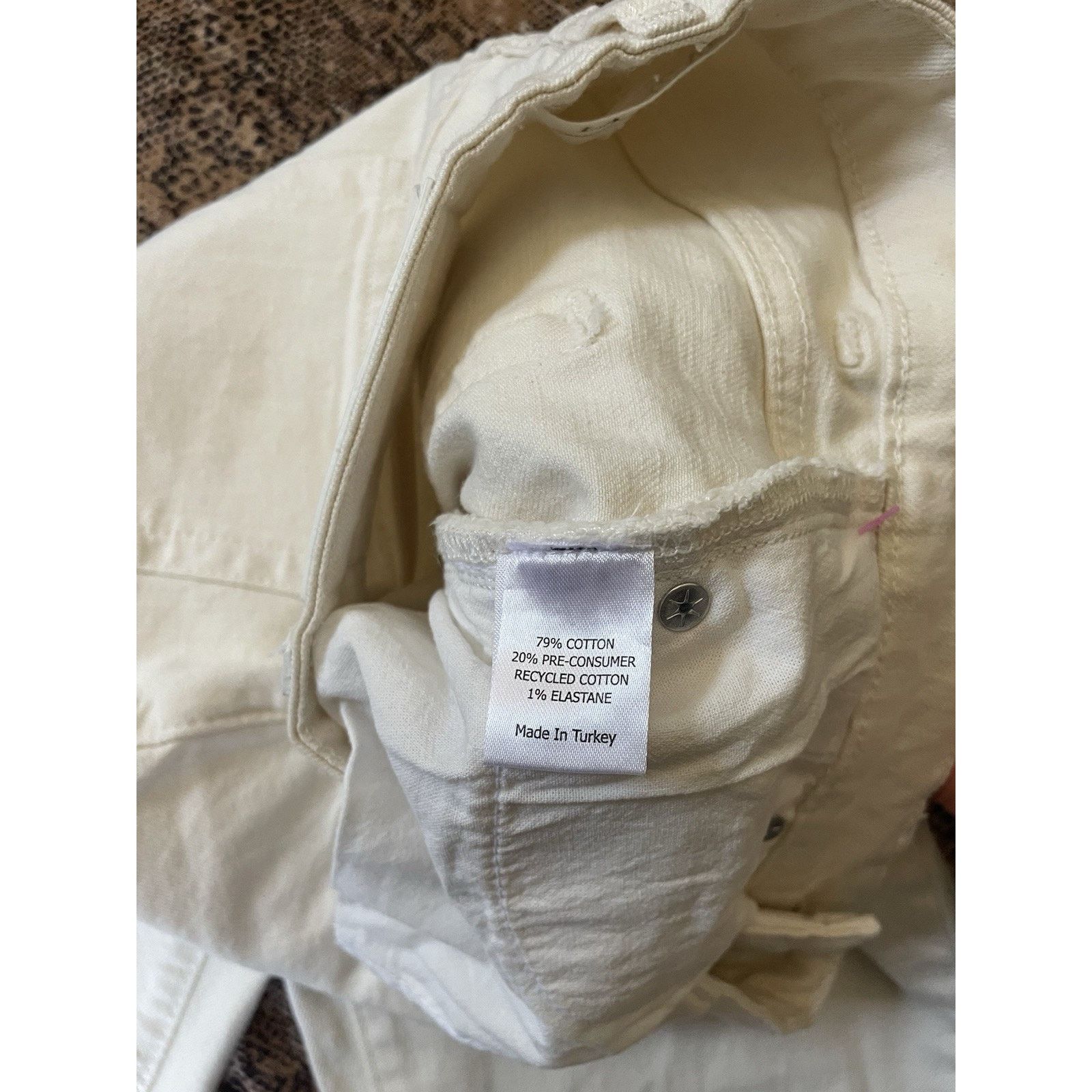 La Ligne La Ligne High Rise Straight Leg White Denim Jeans 25 Size 25" / US 0 / IT 36 - 4 Thumbnail