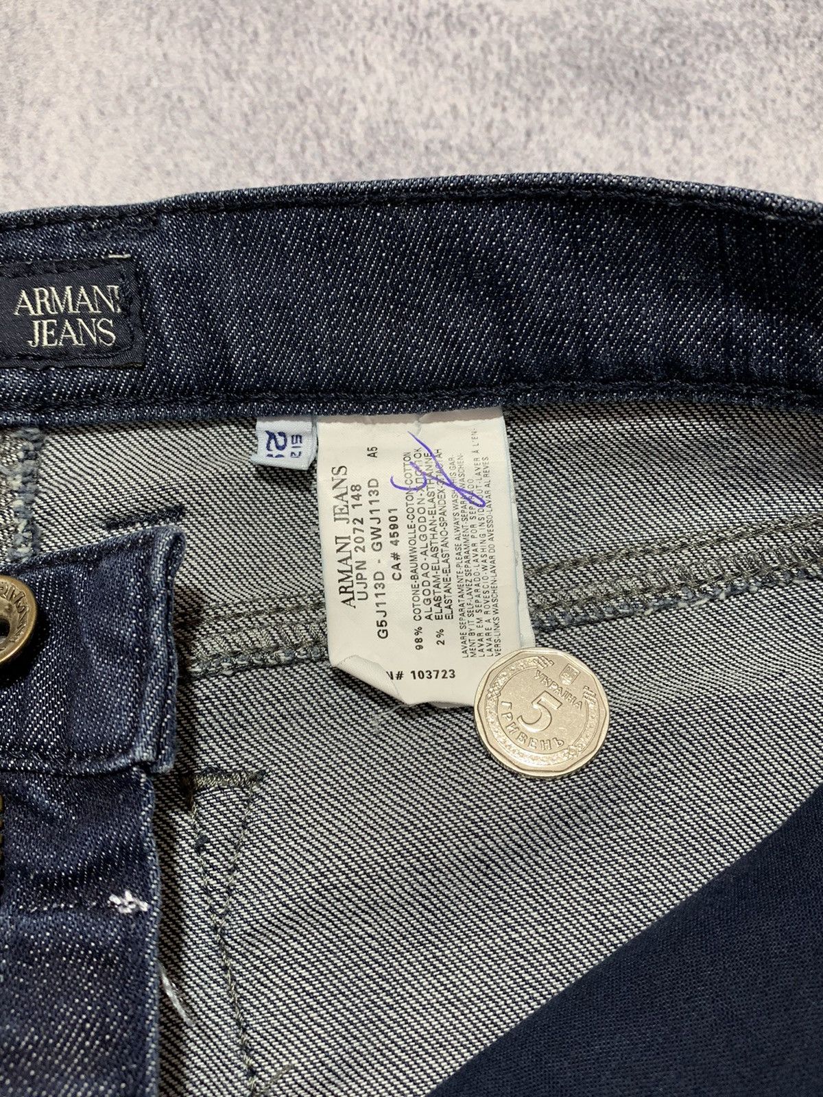 Armani × Vintage Vintage Y2K Armani Jeans denim faded streetwear size 29 Size 29" - 8 Thumbnail