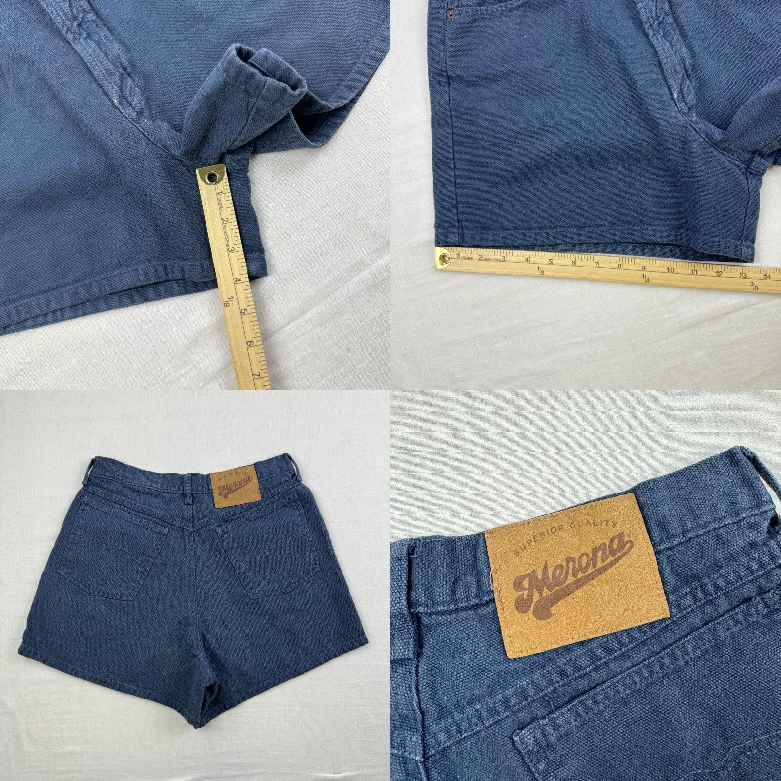 Merona VINTAGE Merona Shorts Womens Medium Blue Grunge Y2K High Waist Mom Shorts Hip 90s Casual Size 32" / US 10 / IT 46 - 8 Thumbnail