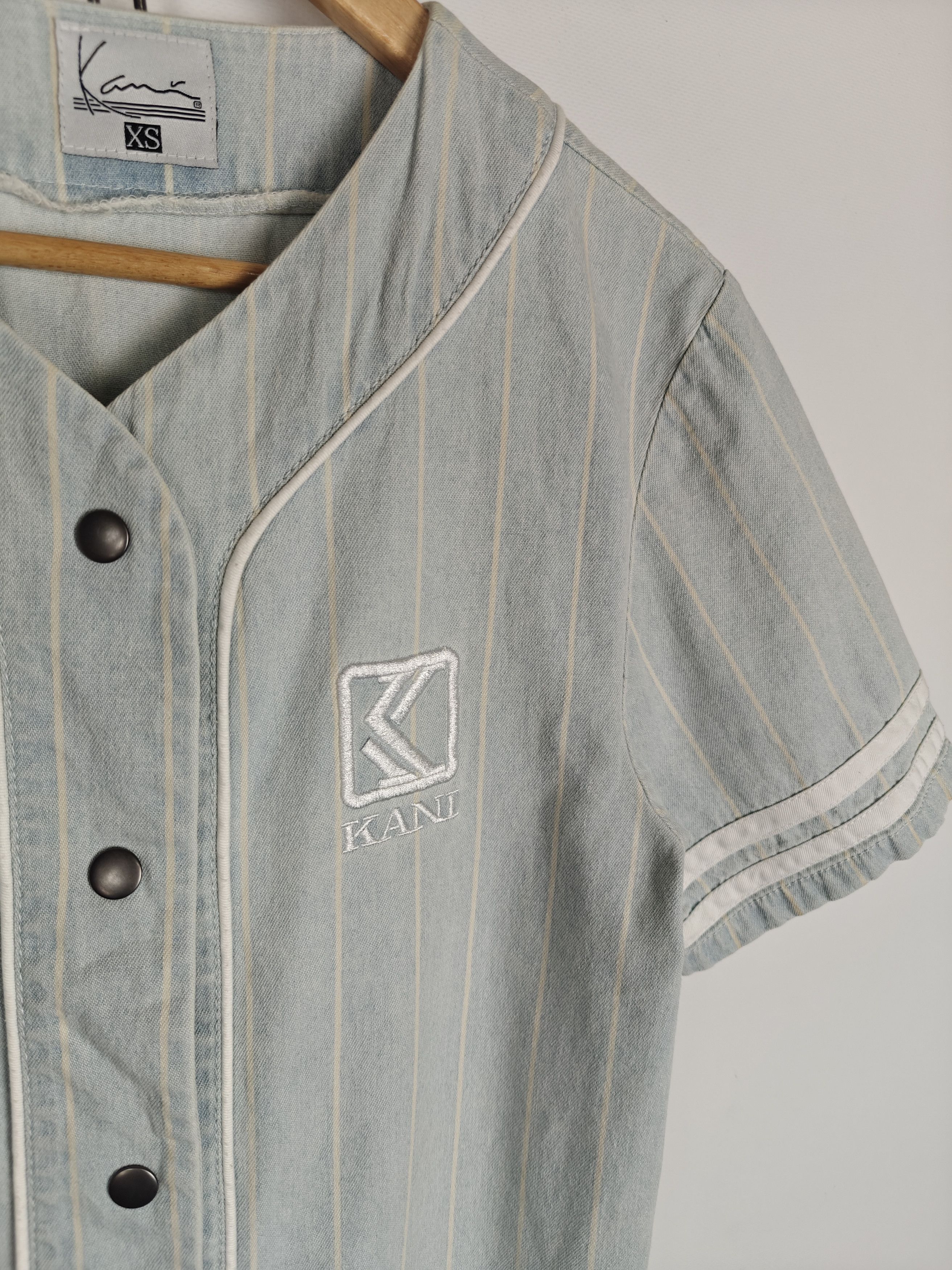 Karl Kani Karl Kani Striped Jersey Shirt Cotton Logo size XS Size US XS / EU 42 / 0 - 5 Thumbnail