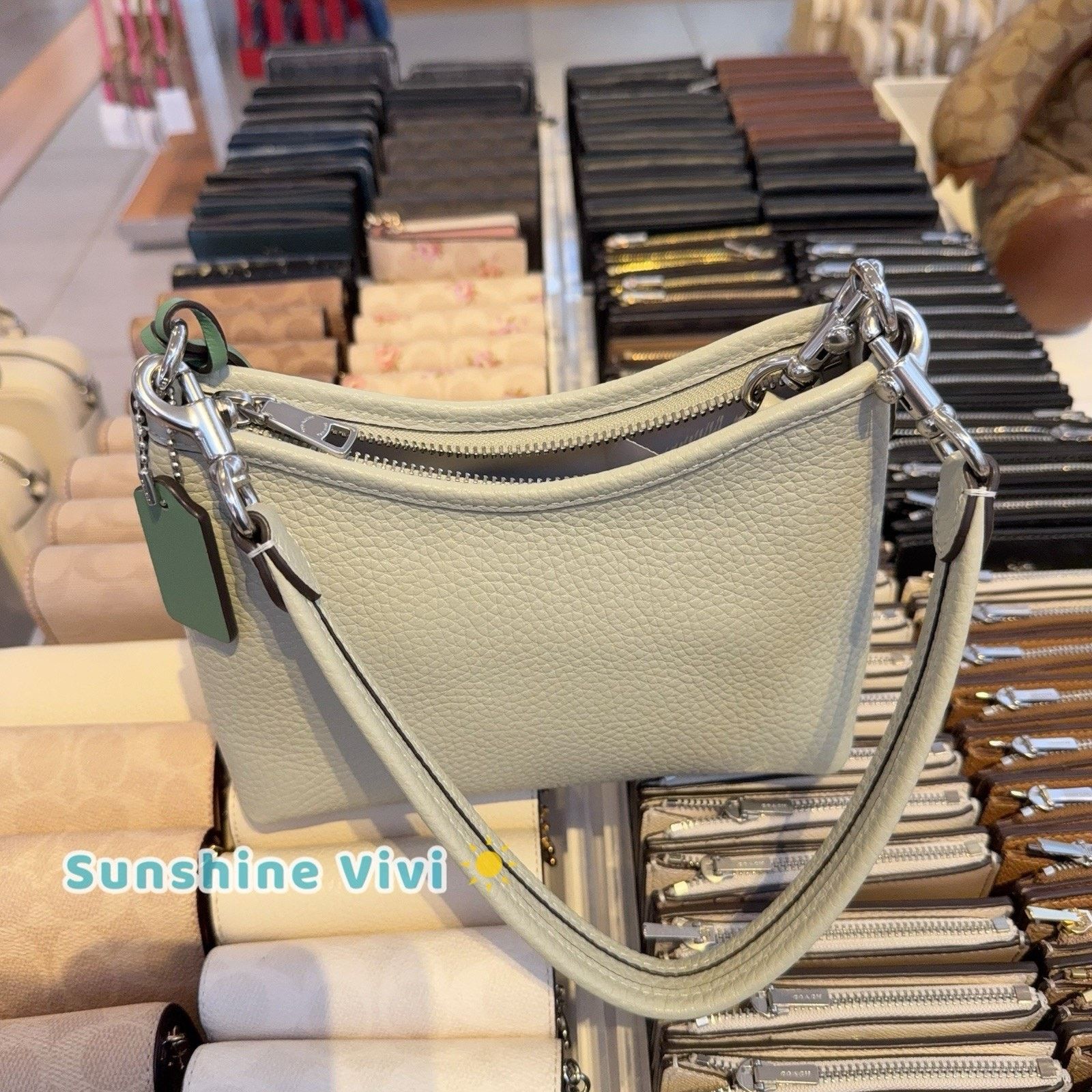 Coach NWT COACH Laurel Small Shoulder Bag Seahorse CBI04 Pistachio Size ONE SIZE - 3 Thumbnail
