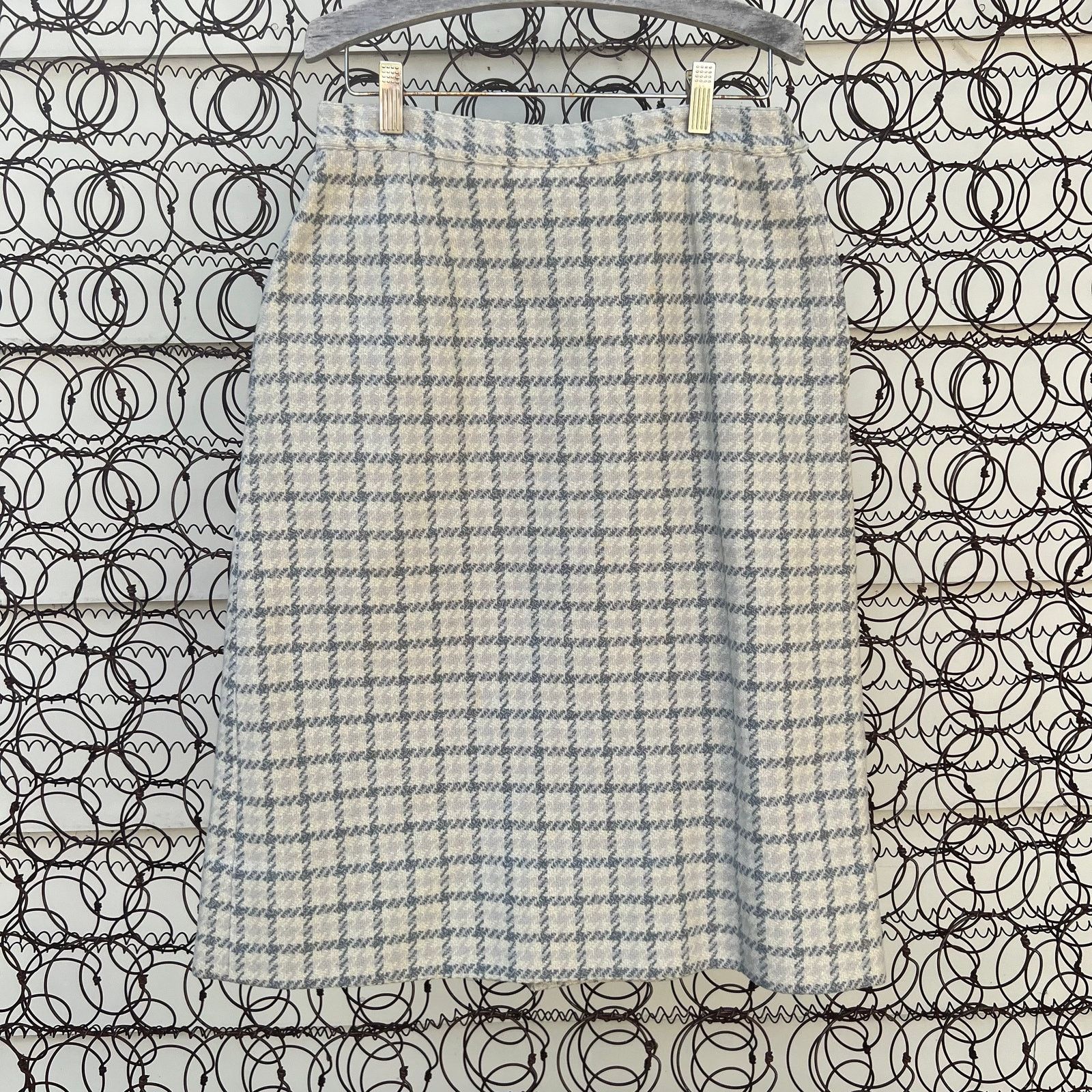 Pendleton 50s 60s Pendleton Woolen Mills houndstooth plaid check skirt Size 26" / US 2 / IT 38 - 1 Thumbnail