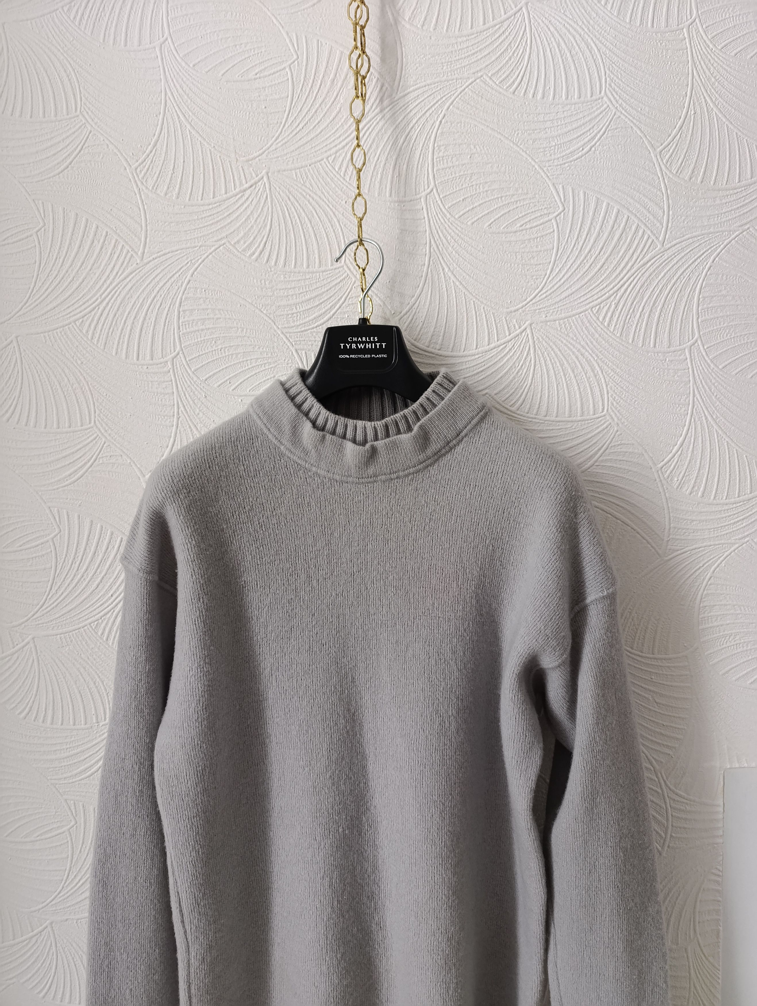 Stone Island STONE ISLAND PATCH BLACK-CUFF HIGH-NECK VINTAGE SWEATER Size US XL / EU 56 / 4 - 5 Thumbnail