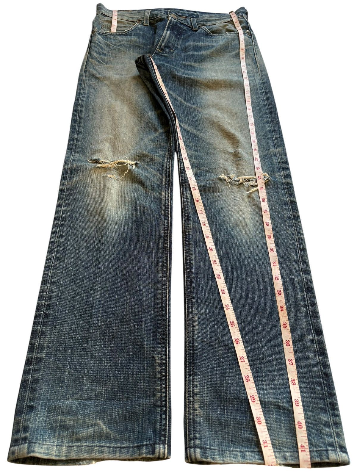 Lee Vintage Lee Rusty Mud Wash Distressed Ripped Jeans Size US 30 / EU 46 - 14 Thumbnail