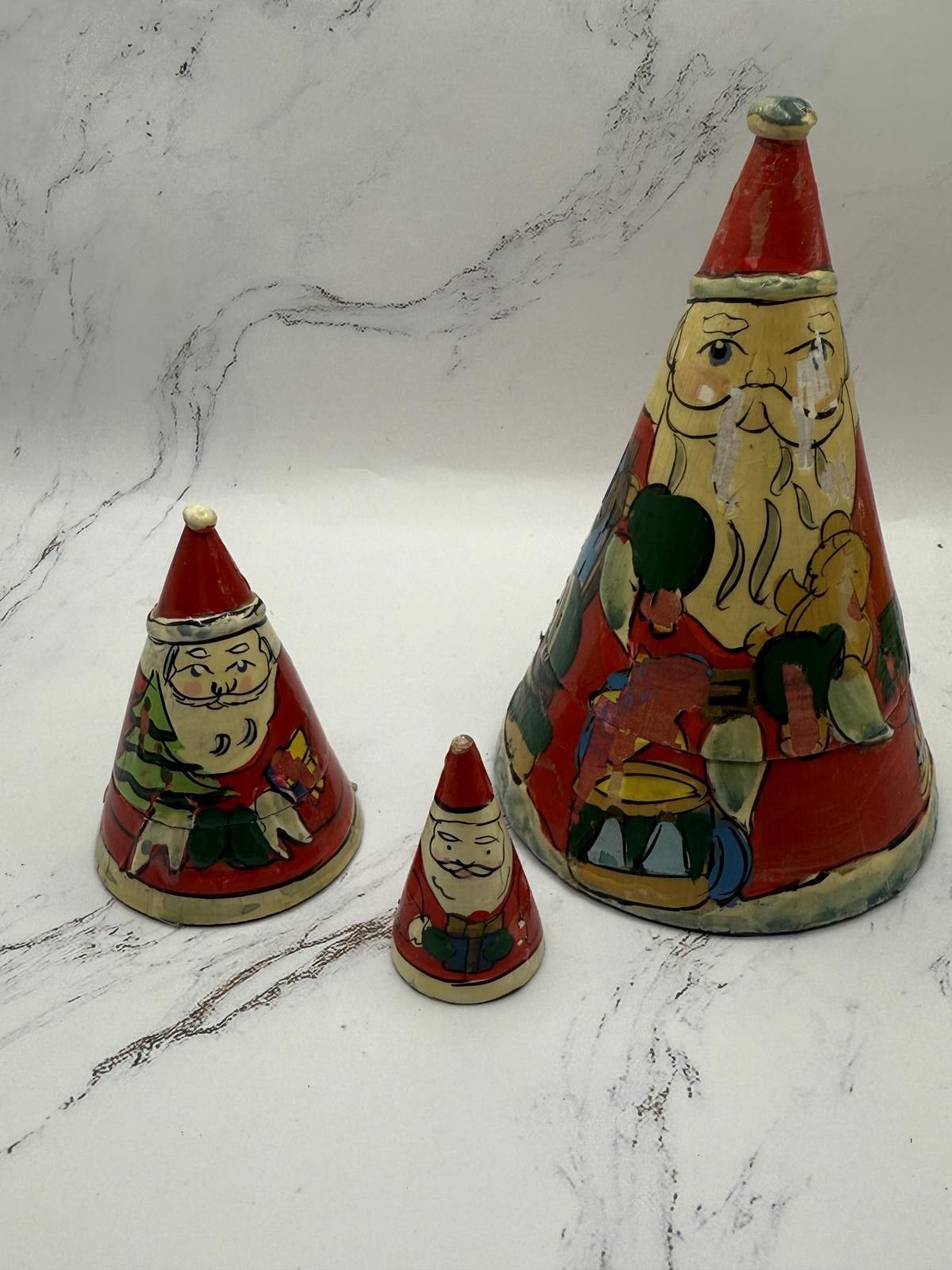 Designer Vintage Nesting Doll Santa Claus Size ONE SIZE - 8 Thumbnail