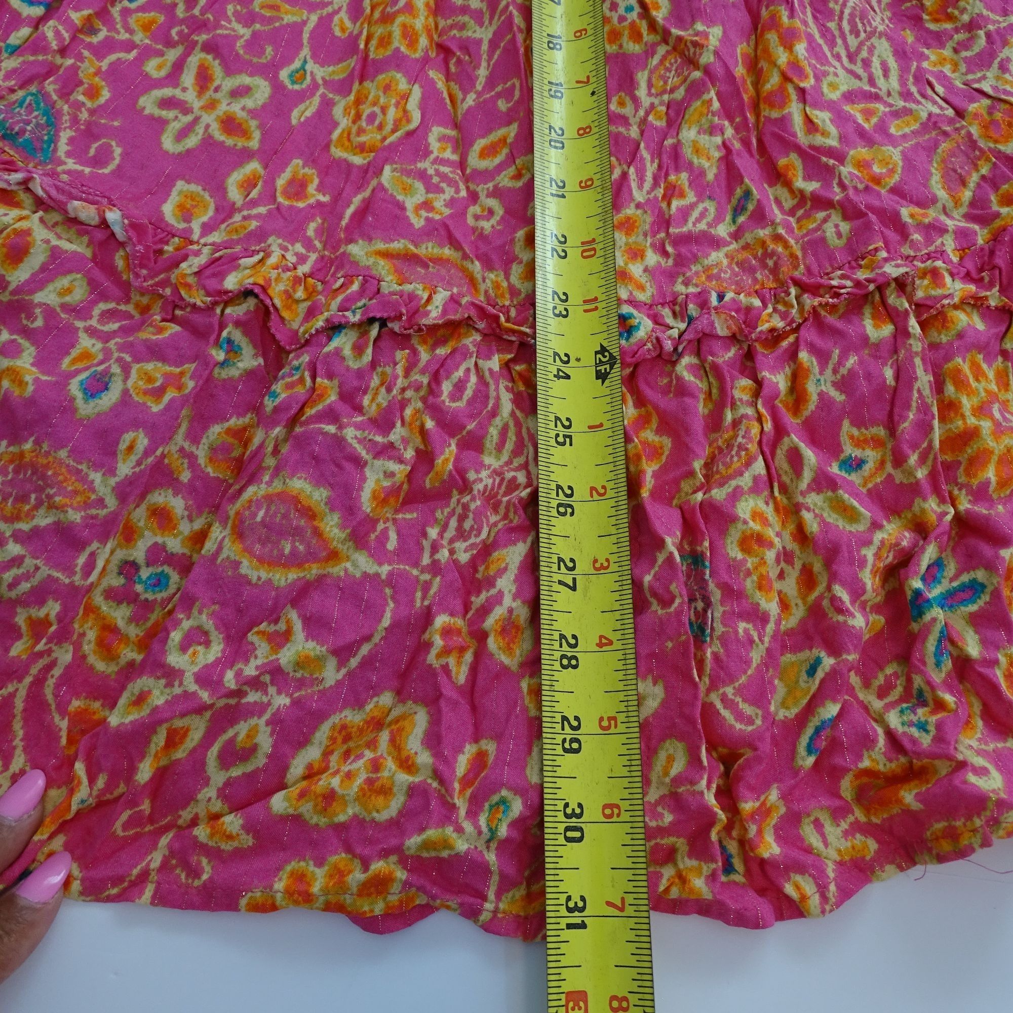 Other Pink Floral Tiered Babydoll Peasant Mini Dress Size M Size M / US 6-8 / IT 42-44 - 12 Thumbnail