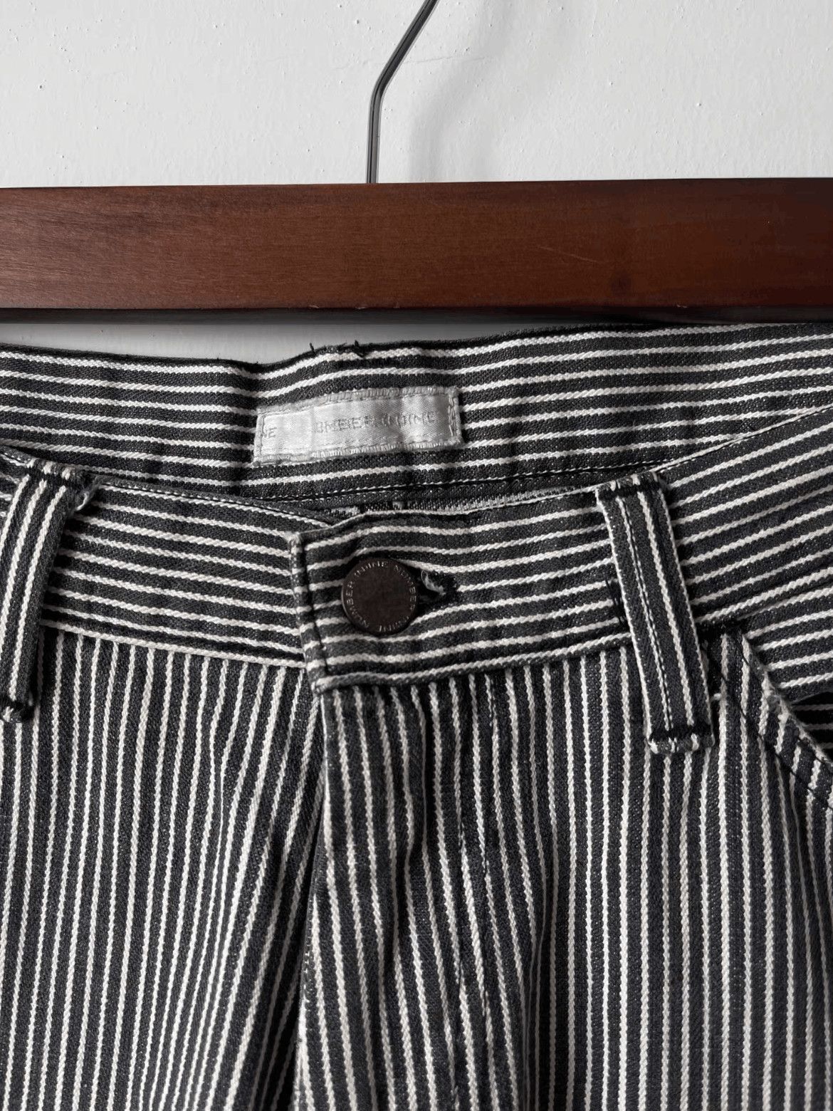 Number (N)ine Sz 2 Number Nine 01AW Distressed Stripe Denim Size US 28 / EU 44 - 6 Thumbnail