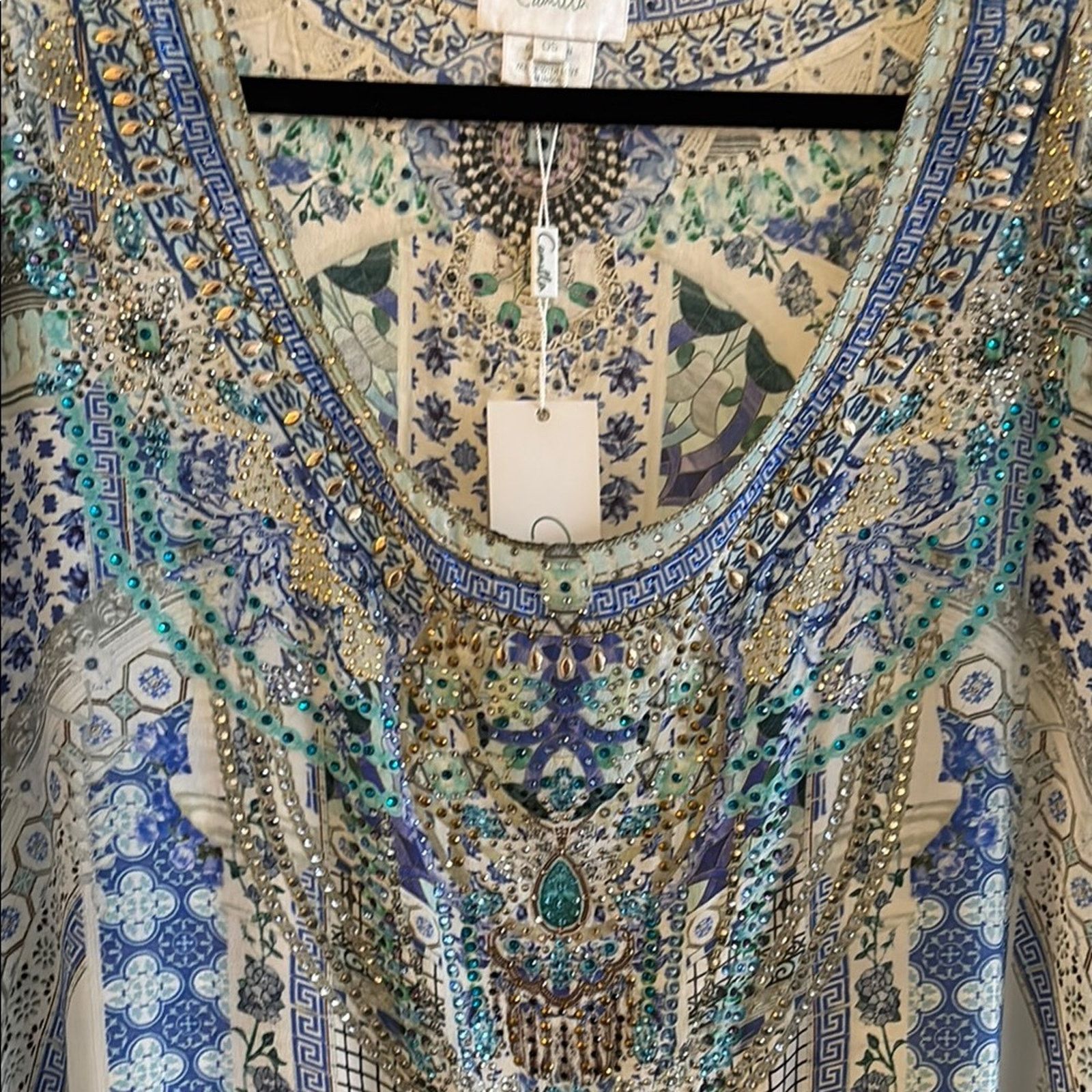 CAMILLA NWT Camilla Blue and White Patterned Dress One Size Size ONE SIZE - 3 Thumbnail