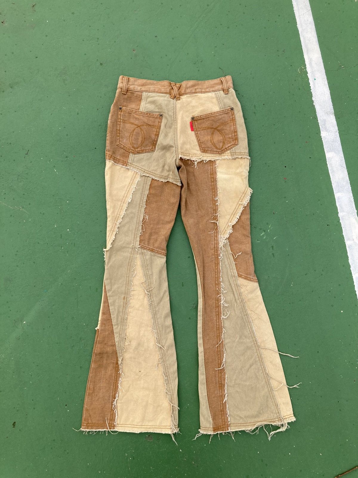 Japanese Brand Y2K Flower Cricle Japan Crazy Patchwork Flare western Size 30" / US 8 / IT 44 - 2 Thumbnail
