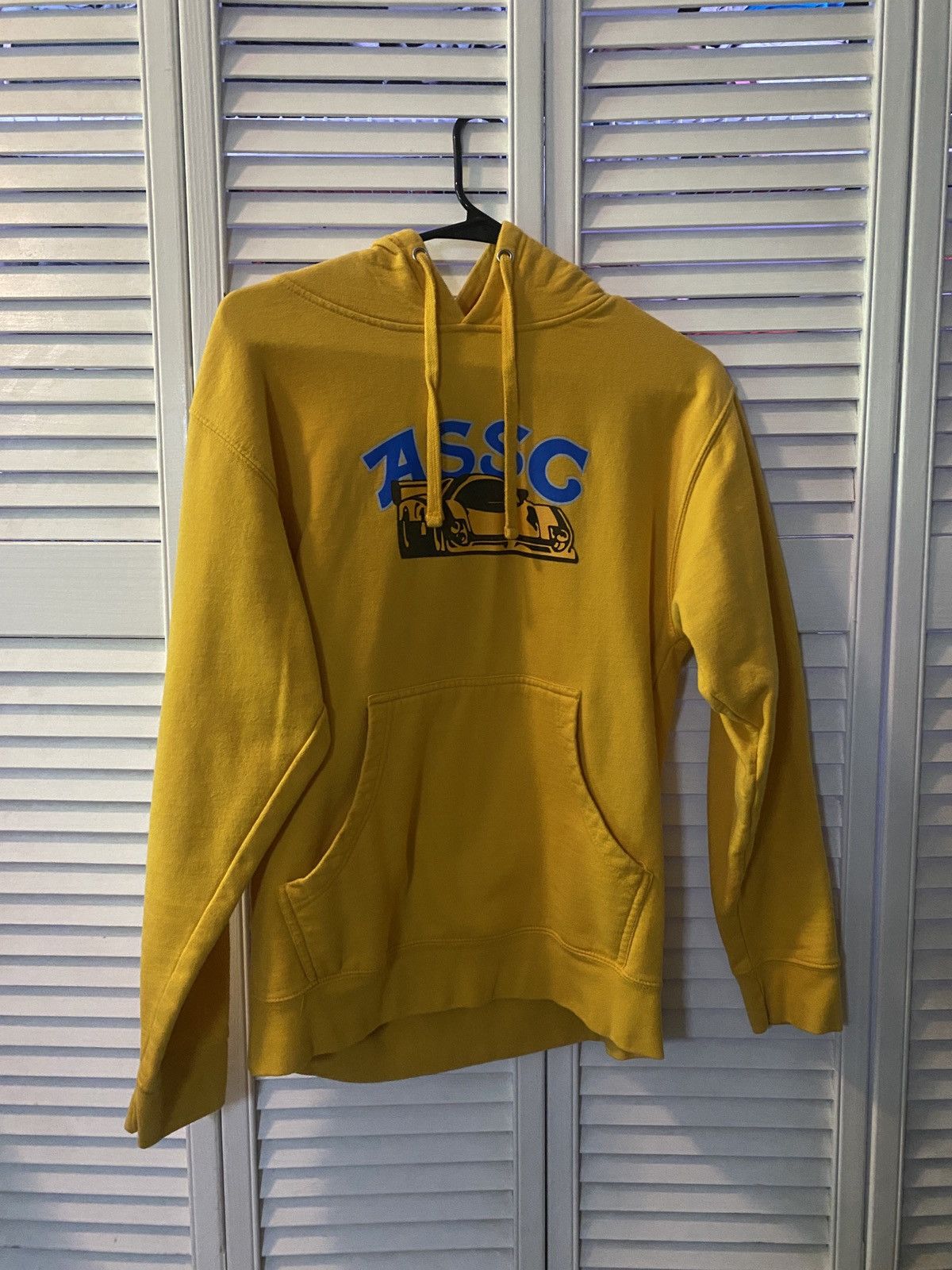 image of Anti Social Social Club Race Car Hoodie in Yellow, Men's (Size Small)