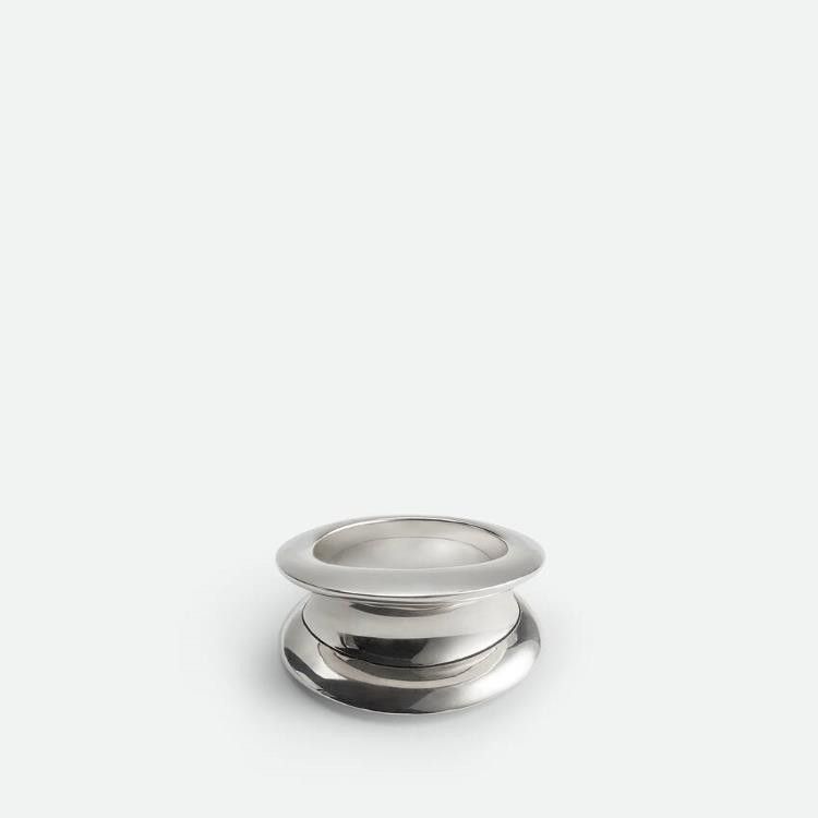 Bottega Veneta o1bcso1str0725 Size: 17 / H Beam Ring in Silver Size ONE SIZE - 4 Thumbnail