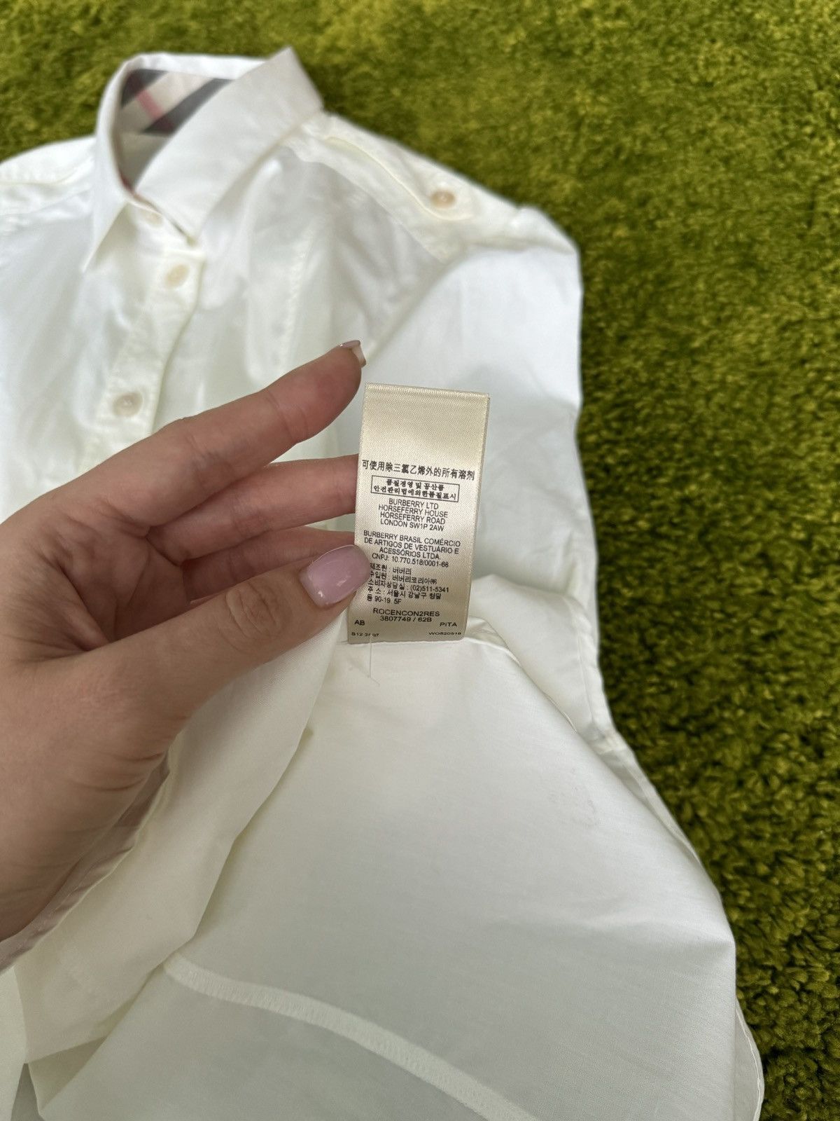 Burberry × Designer Burberry white blouse buttons up shirt Size XS / US 0-2 / IT 36-38 - 7 Thumbnail