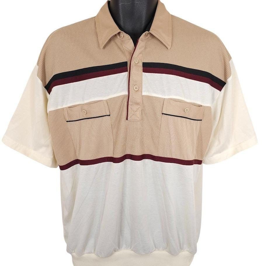 Vintage Vintage Classics Polo Shirt Mens Size Large Beige Red 90s Size US L / EU 52-54 / 3 - 1 Thumbnail