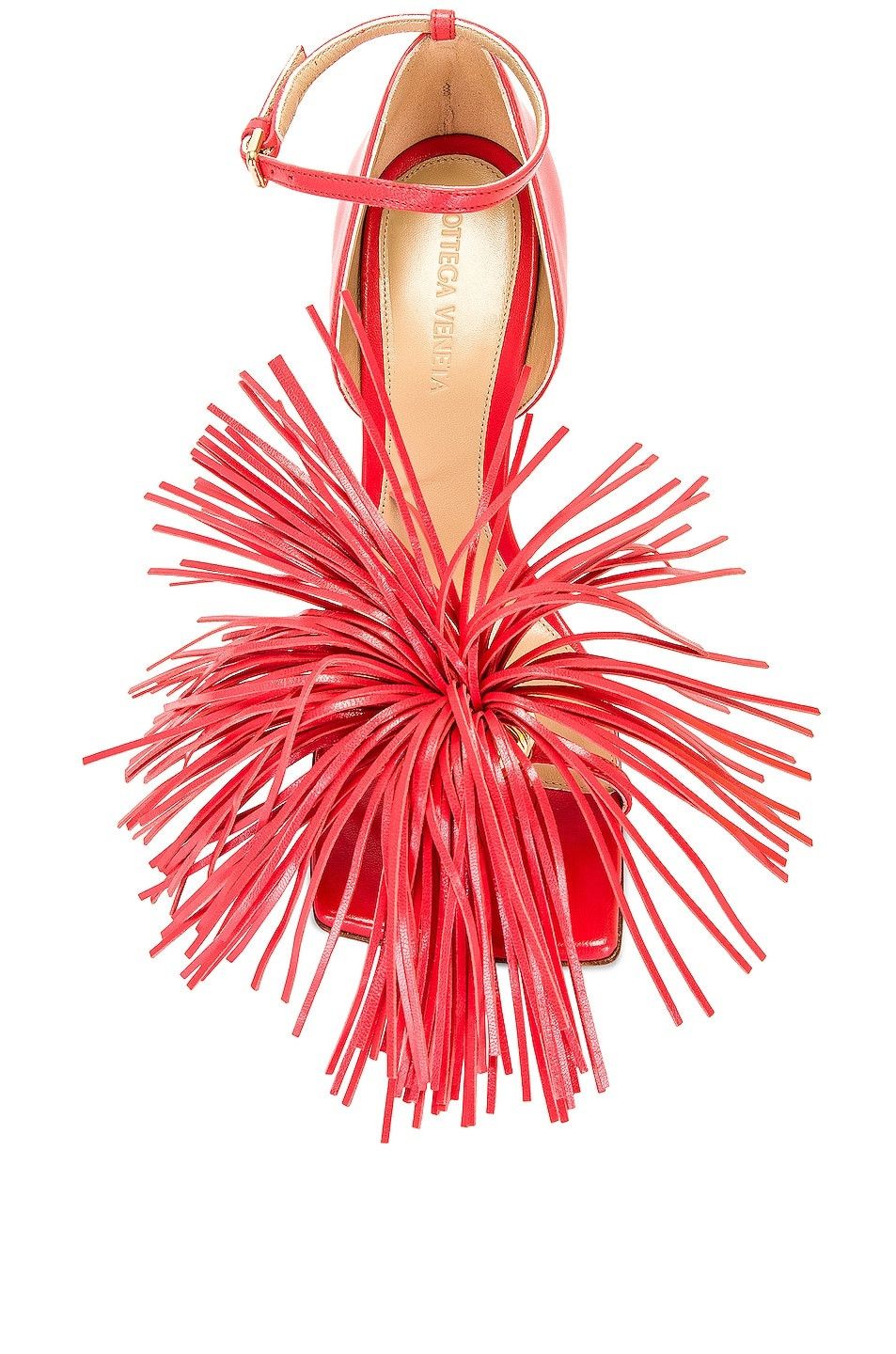Bottega Veneta o1y0725 Leather Ankle Thong Strap Sandals in Red Size US 7 / IT 37 - 4 Thumbnail
