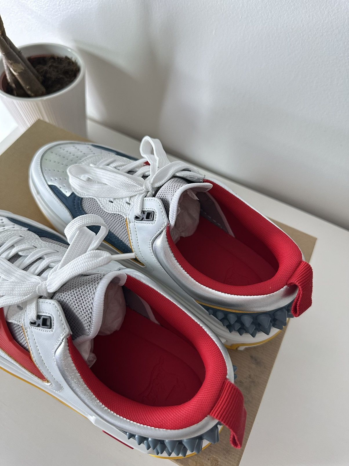 Christian Louboutin Men's Astroloubi Mixed Media Low-Top Sneakers Size US 9.5 / EU 42-43 - 2 Thumbnail