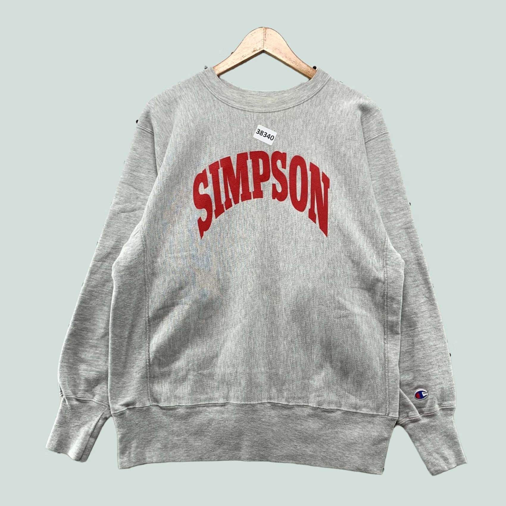 Champion VINTAGE Champion Reverse Weave Sweatshirt Mens L Gray 90s Simpson College USA Size US L / EU 52-54 / 3 - 1 Thumbnail