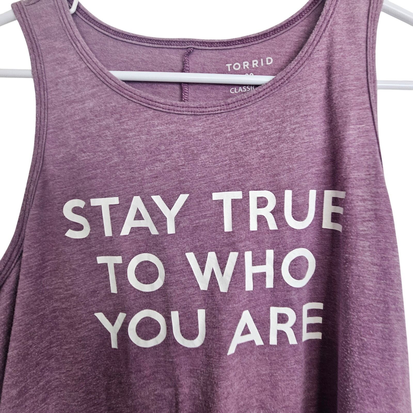 Torrid Torrid Womens Graphic Tee Stay True To Who You Are Tank 00X Size XXS / US 00 / IT 34 - 2 Thumbnail