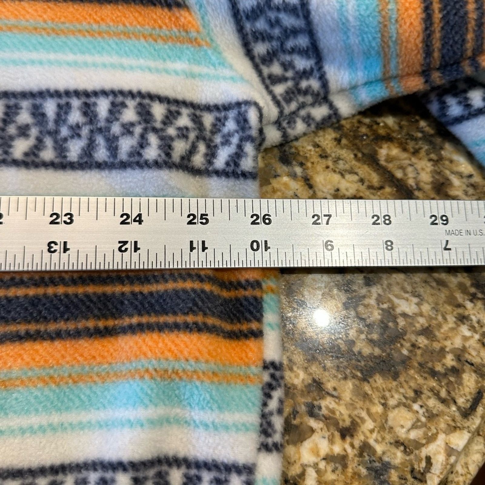 CINCH Cinch XL Fleece Quarter Snap Striped Multicolor Pullover Size US XL / EU 56 / 4 - 6 Thumbnail