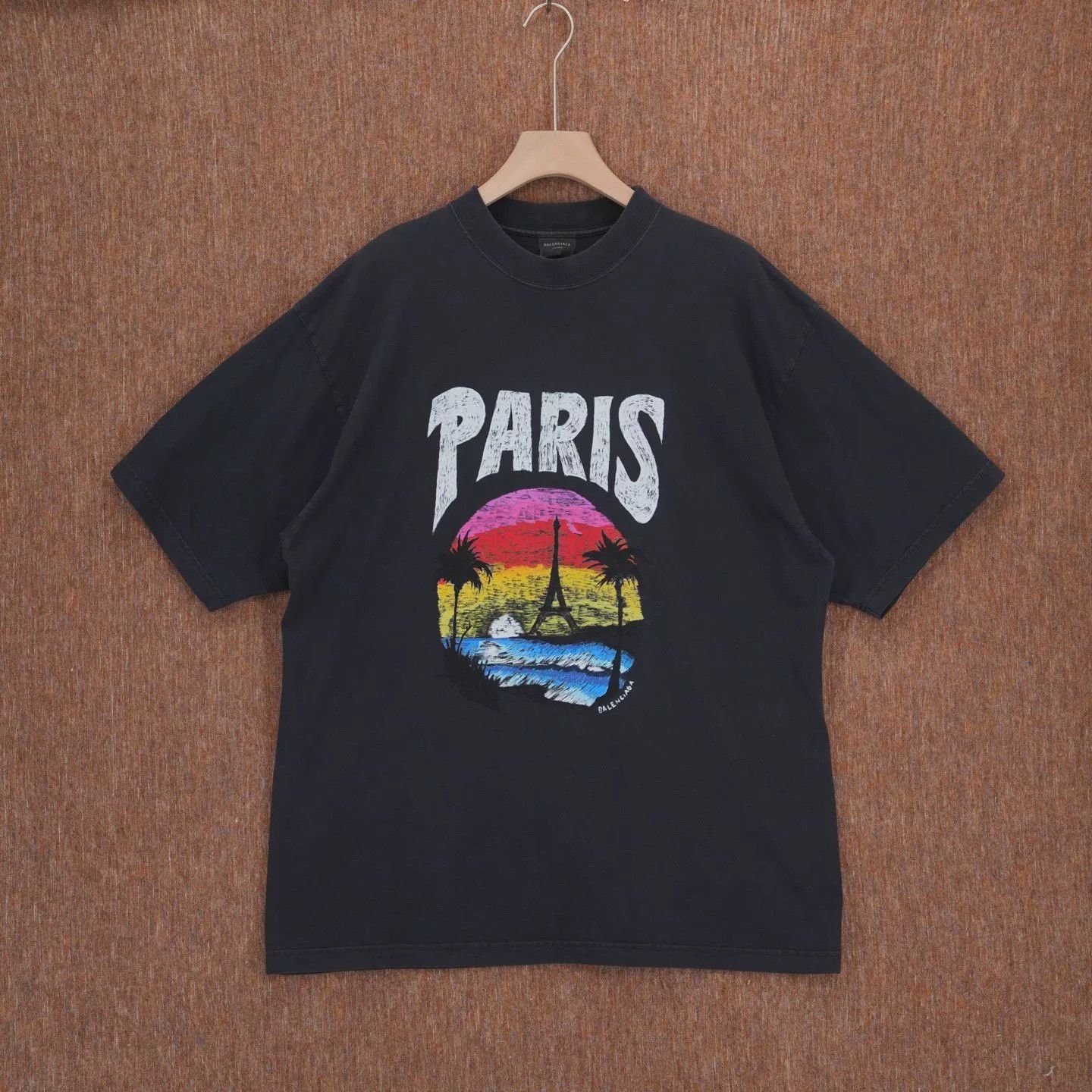 Balenciaga Balenciaga Paris Printed Crewneck T-Shirt Size US XL / EU 56 / 4 - 1 Thumbnail