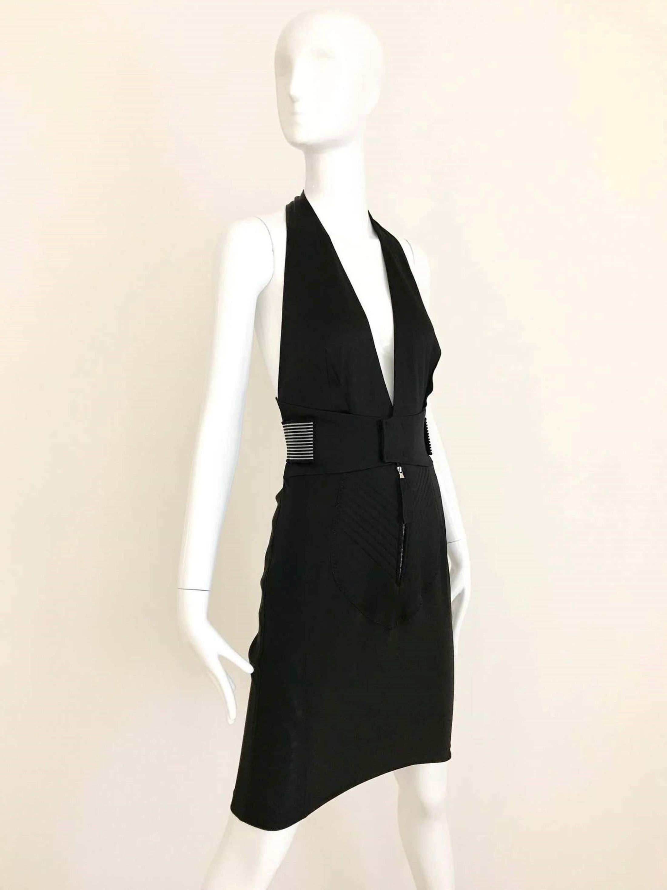 Jean Paul Gaultier Jean Paul Gaultier Velcro Padded Halter Bondage Gown Dress Size L / US 10 / IT 46 - 2 Thumbnail