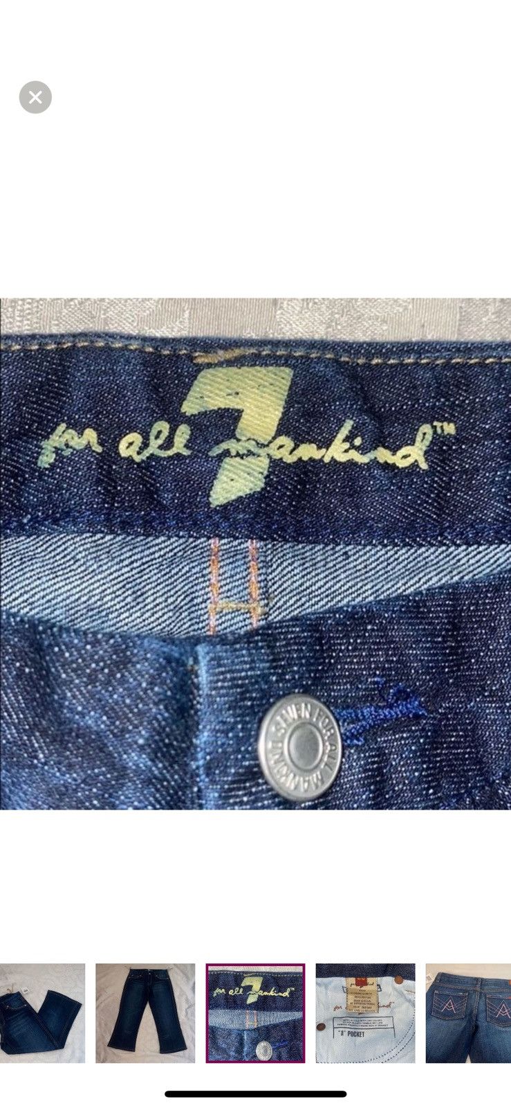 7 For All Mankind 7 for all mankind a pocket jean capris size 26 Size 26" / US 2 / IT 38 - 2 Thumbnail