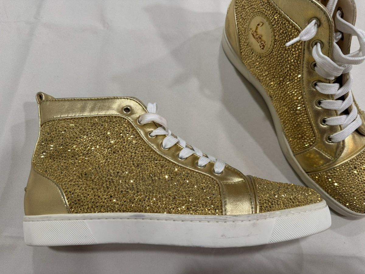 Christian Louboutin Louis Strass Flat Gold Size US 10 / EU 43 - 8 Thumbnail