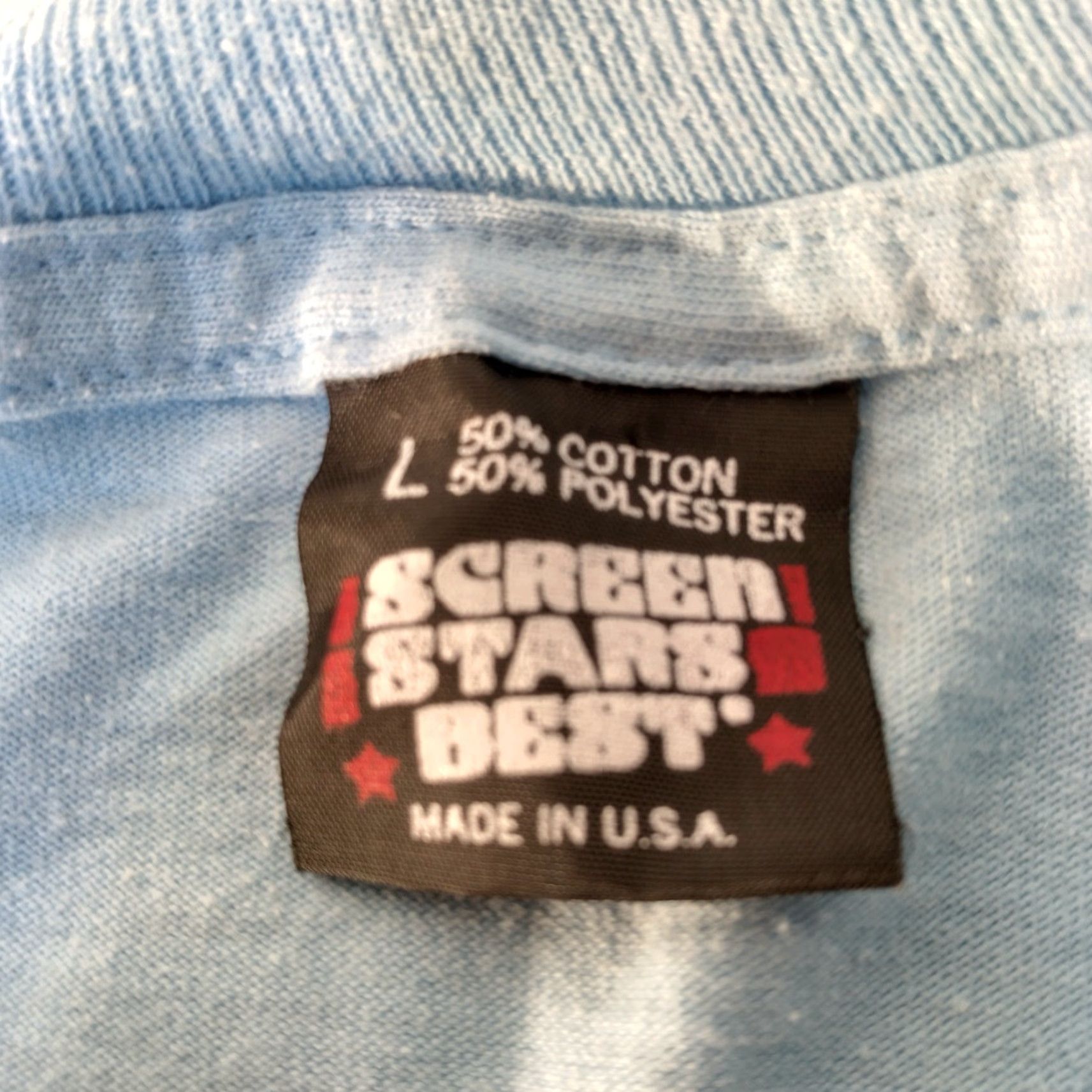 Vintage VINTAGE Cedar Rapids Iowa Shirt L Blue Screen Stars Best Single Stitch USA City Shirt Mens Size US L / EU 52-54 / 3 - 4 Thumbnail