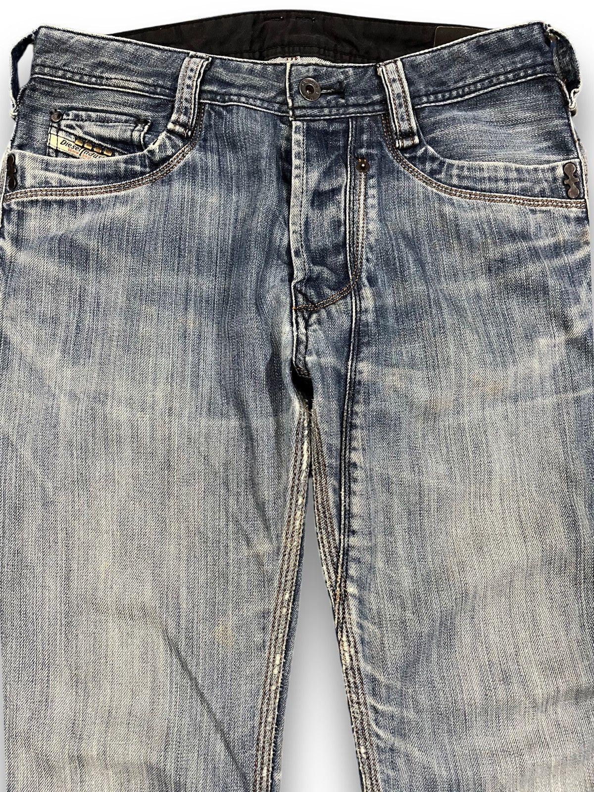 Diesel × Diesel Black Gold Vintage Diesel Embroidded Distressed Denim Size US 31 - 2 Thumbnail