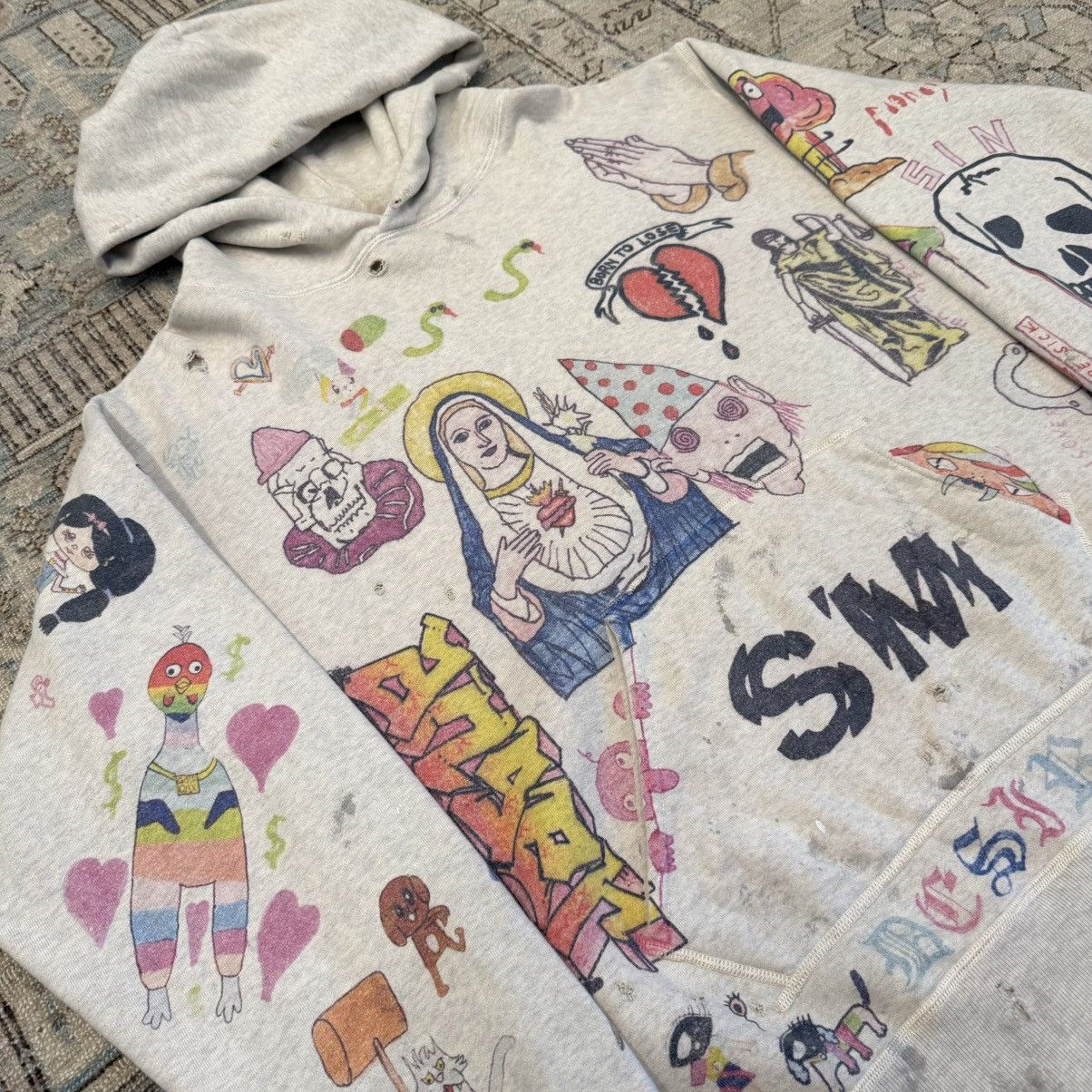 Saint Michael Graffiti Hoodie Size US L / EU 52-54 / 3 - 3 Thumbnail