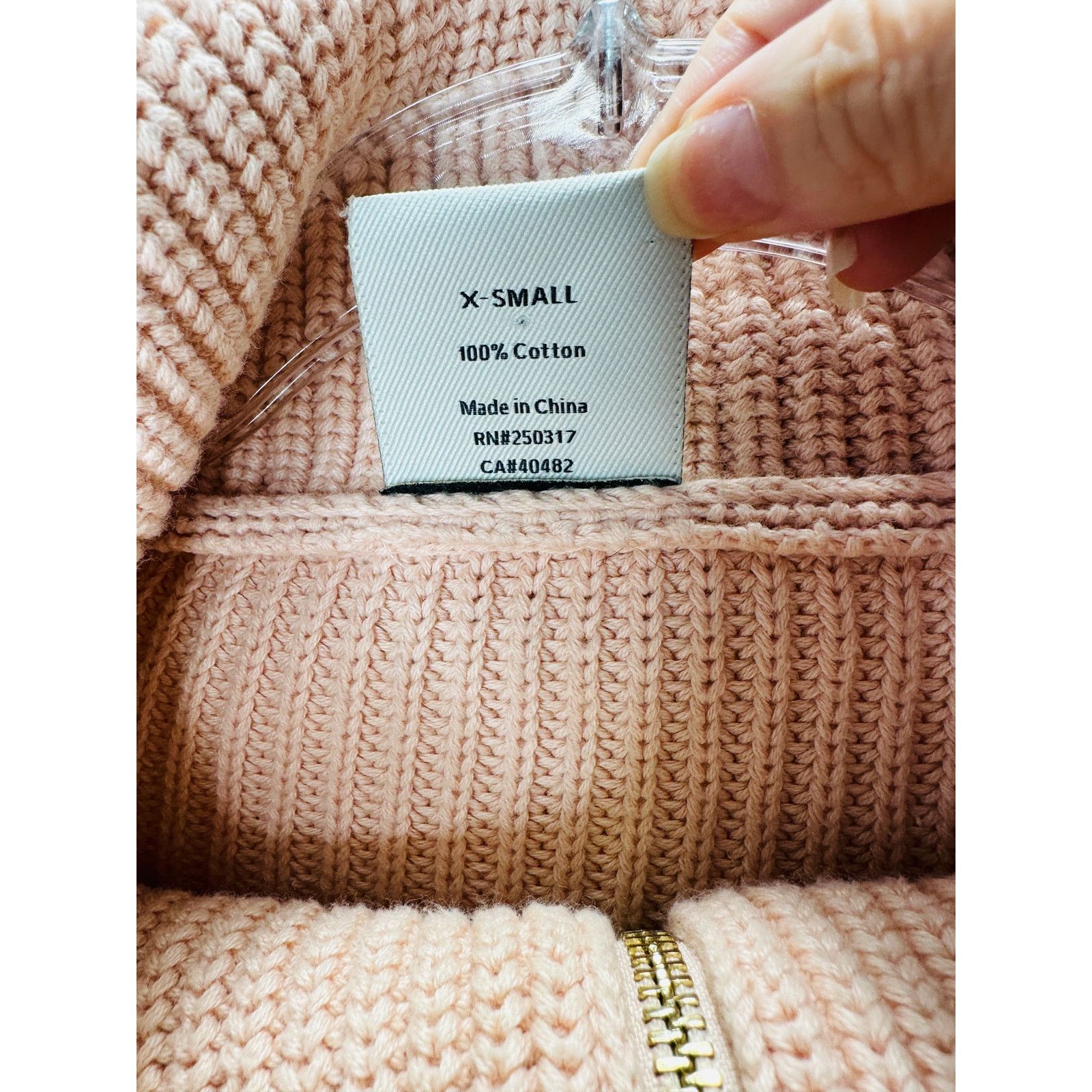 Varley Varley Pink Mentone Half Zip Wide Collar Shaker Sweater XS Size XS / US 0-2 / IT 36-38 - 6 Thumbnail