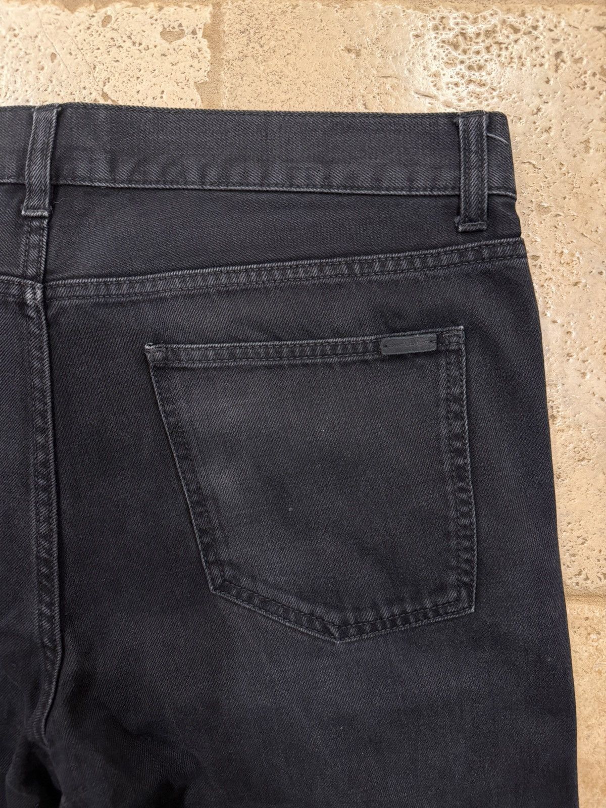 Saint Laurent Paris Saint Laurent x Anthony Vaccarello D38 Black Denim Jean Size US 33 - 9 Thumbnail
