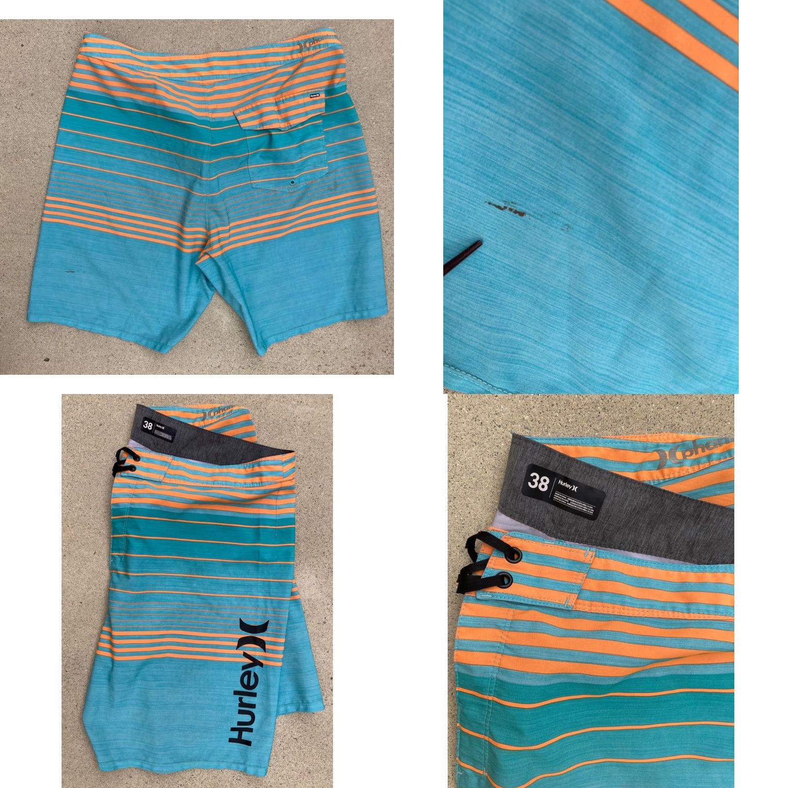 Hurley Hurley Phantom Board Shorts Men Turquoise 38 Poly Logo Surf Beach Sun 90s Band City Modern Logo Pockets Lightweight Slimming Size US 38 / EU 54 - 9 Thumbnail