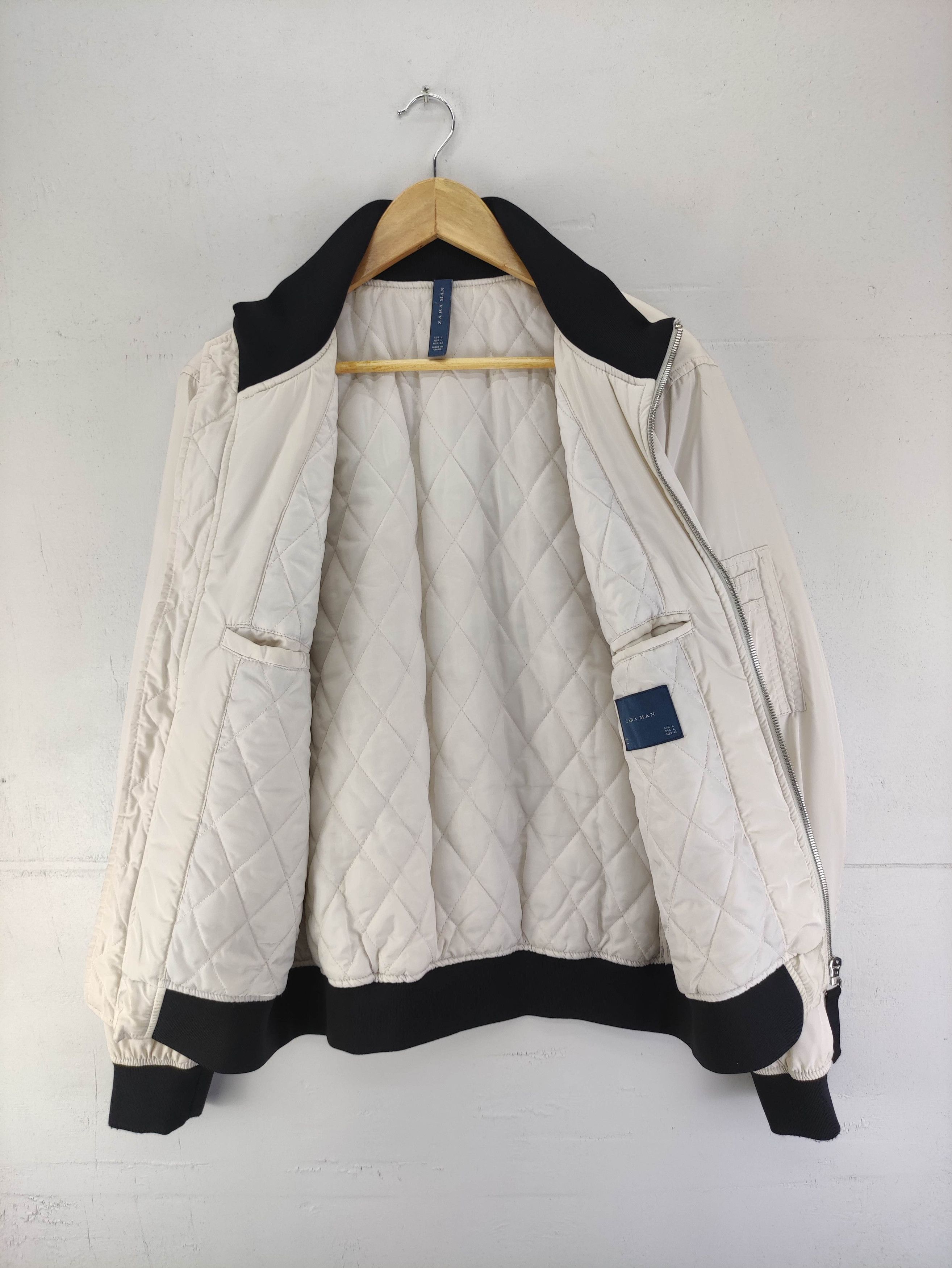 Zara Zara Man Bomber Jacket Lined Quilted Zipper Size US M / EU 48-50 / 2 - 6 Thumbnail