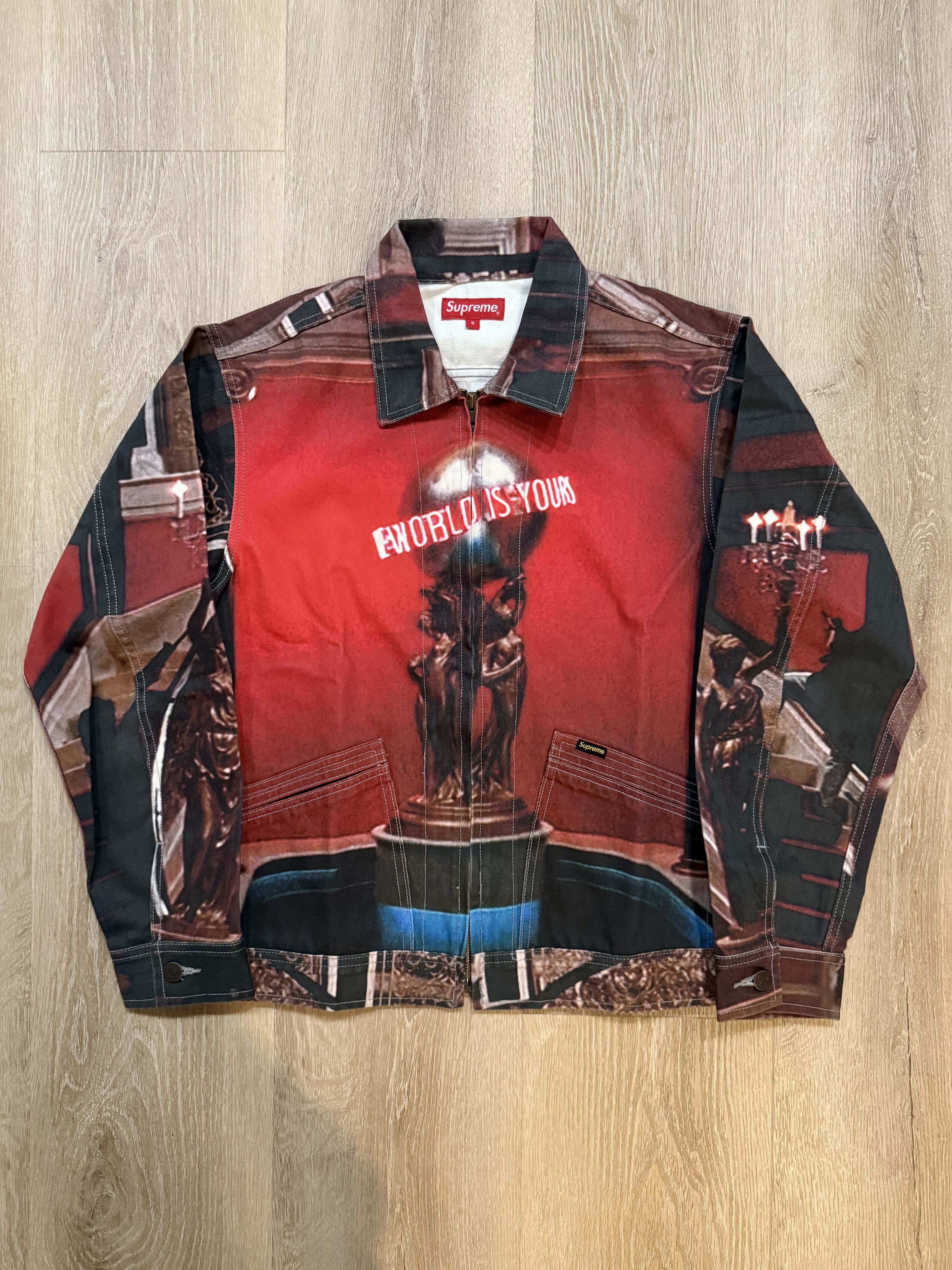 Supreme Supreme x Scarface “The World Is Yours” Denim Jacket SIZE