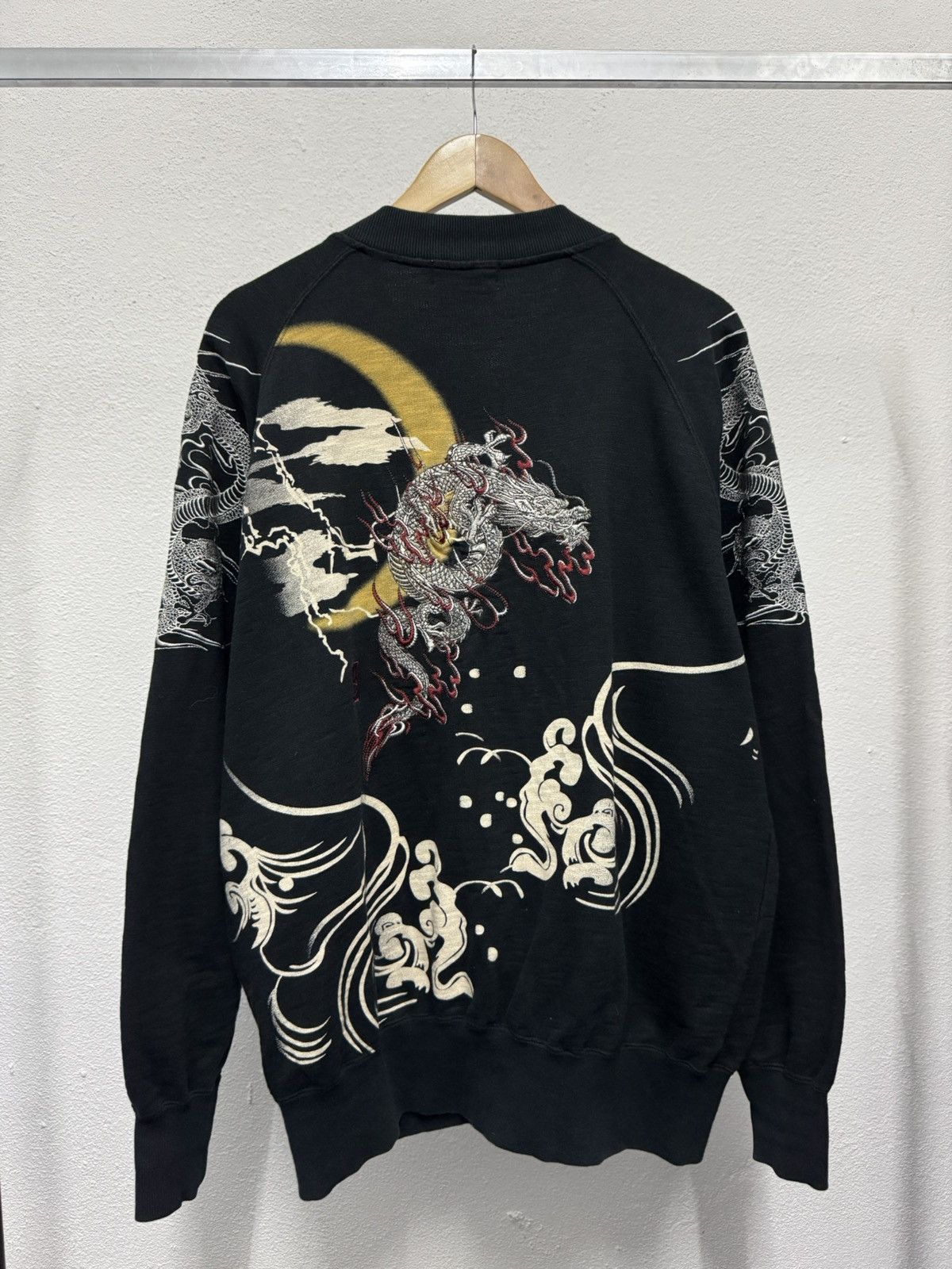 Japanese Brand Karakuri Embroidery Motif Dragon zip up Sweater Size US XL / EU 56 / 4 - 3 Thumbnail