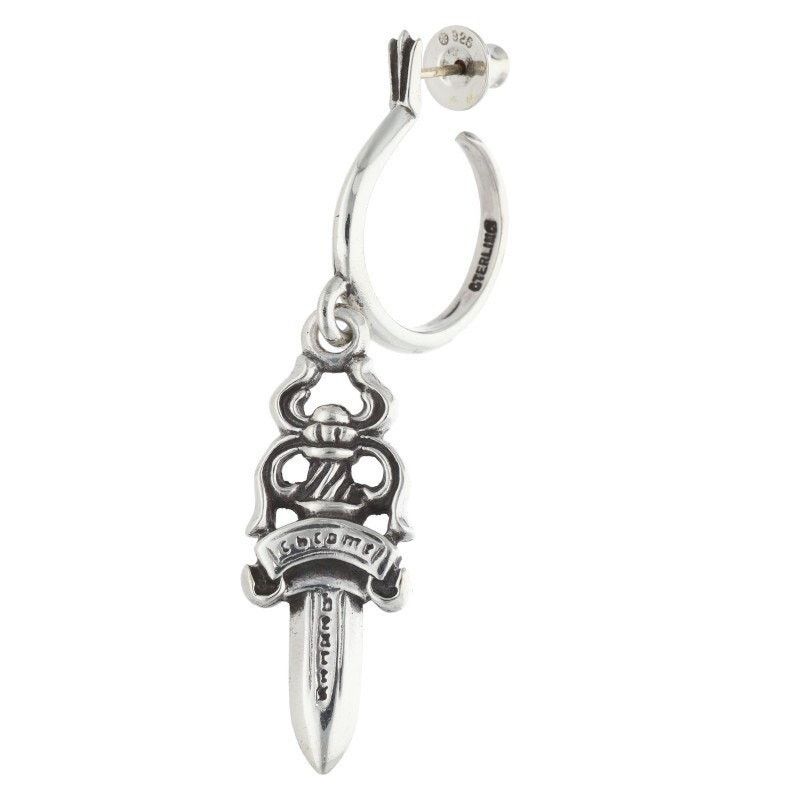 Chrome Hearts Chrome Hearts Dagger Hoop Silver Earring Size ONE SIZE - 1 Thumbnail